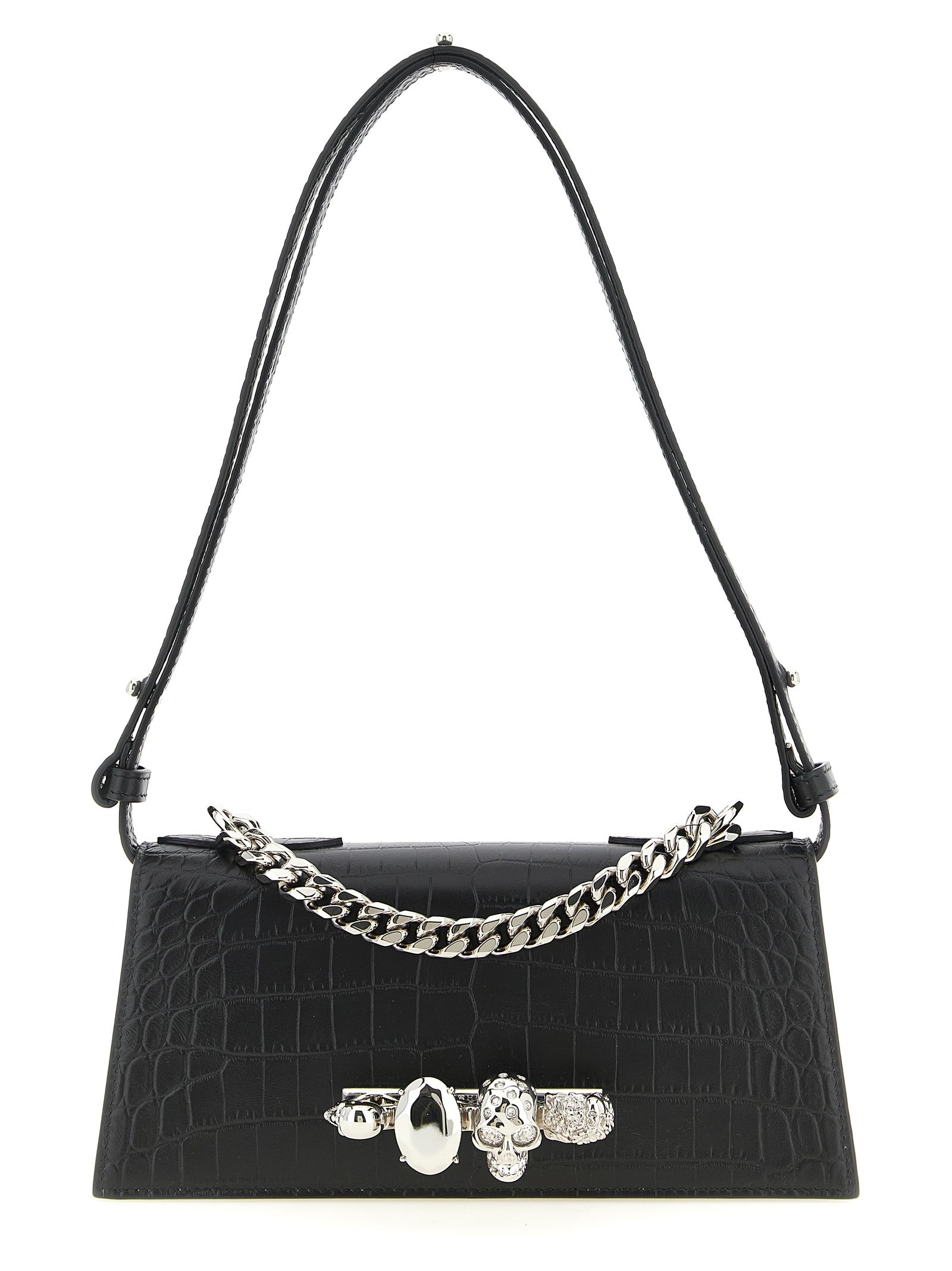 Alexander McQueen Black Calfskin Shoulder Women's Bag