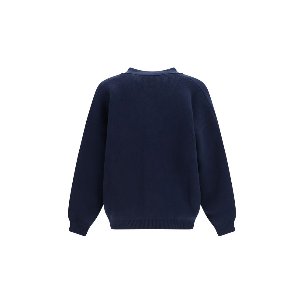Laneus Blue Wool Oves Aries Men's Cardigan