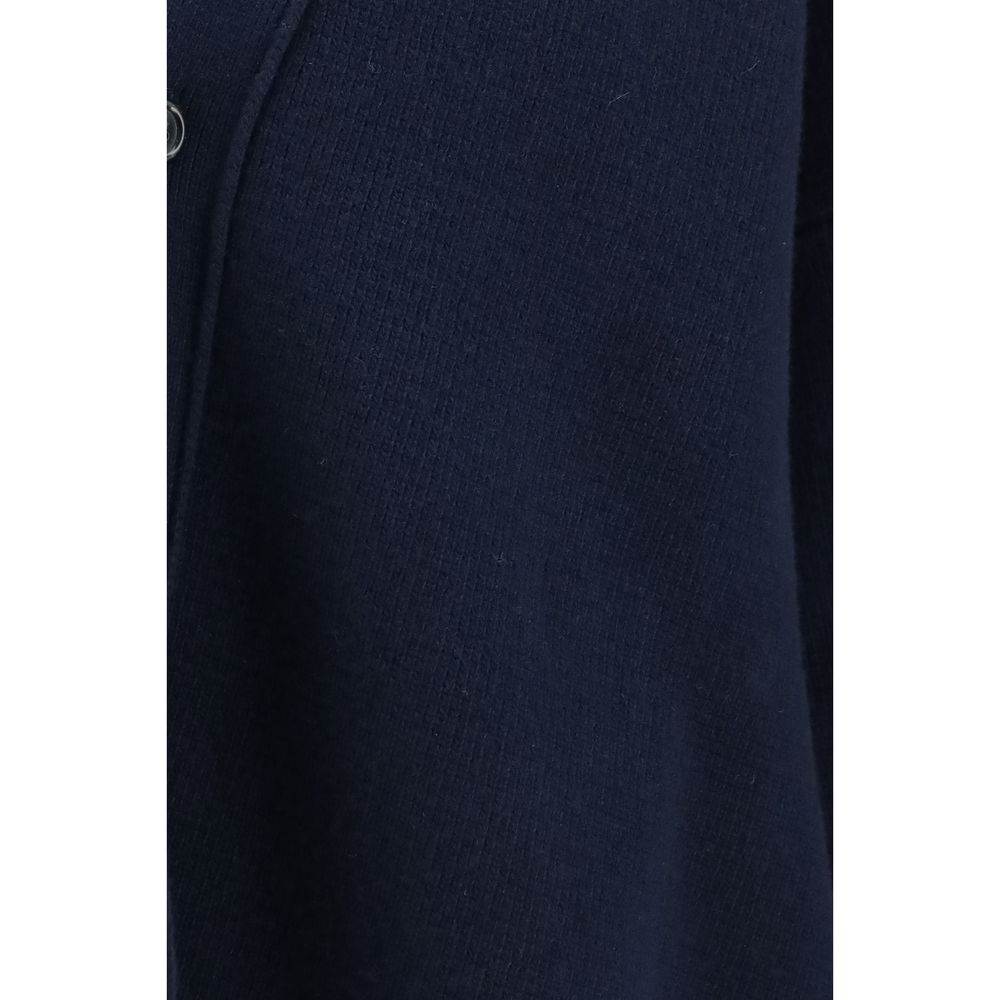 Laneus Blue Wool Oves Aries Men's Cardigan