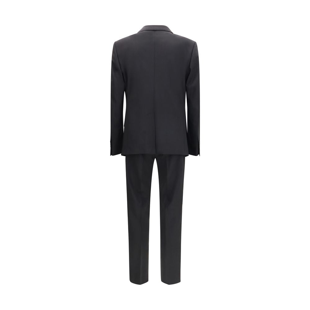 Dolce & Gabbana Black Wool Oves Aries Two-Piece Men's Suit