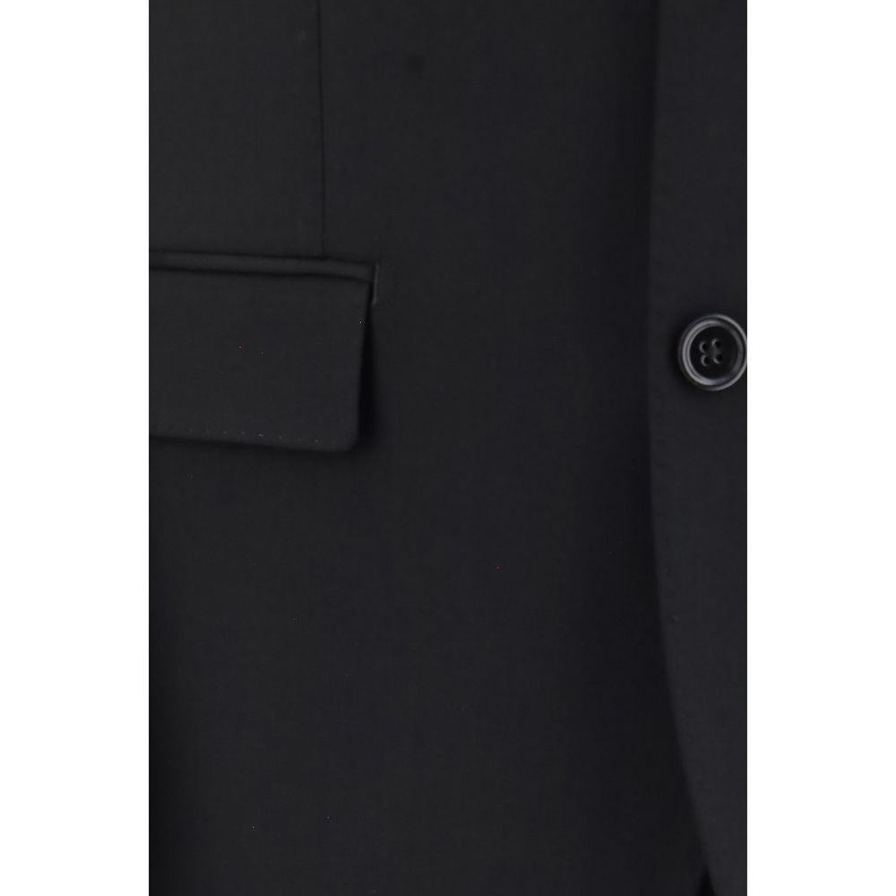 Dolce & Gabbana Black Wool Oves Aries Two-Piece Men's Suit