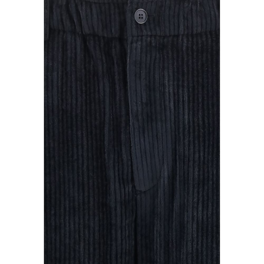 Giorgio Armani Black Viscose Casual Men's Pants