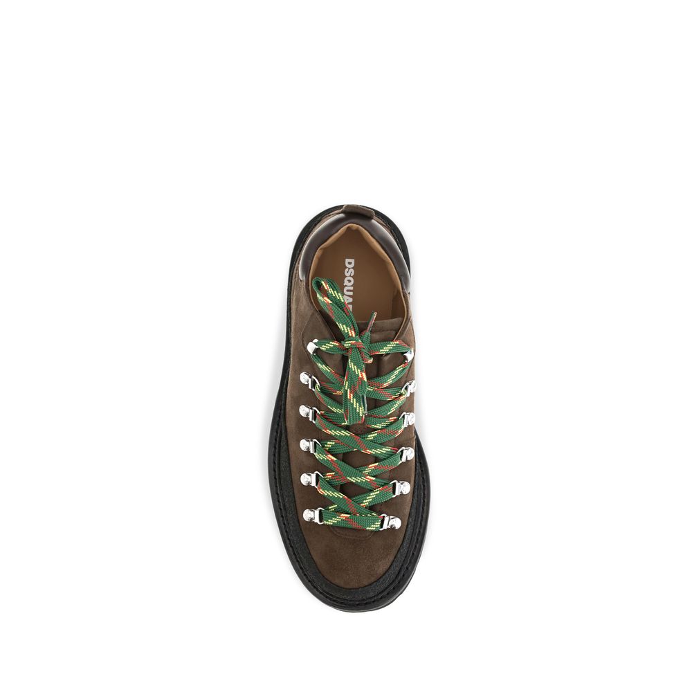 Dsquared² Brown Calf Leather Bos Taurus Lace-Up Men's Boots