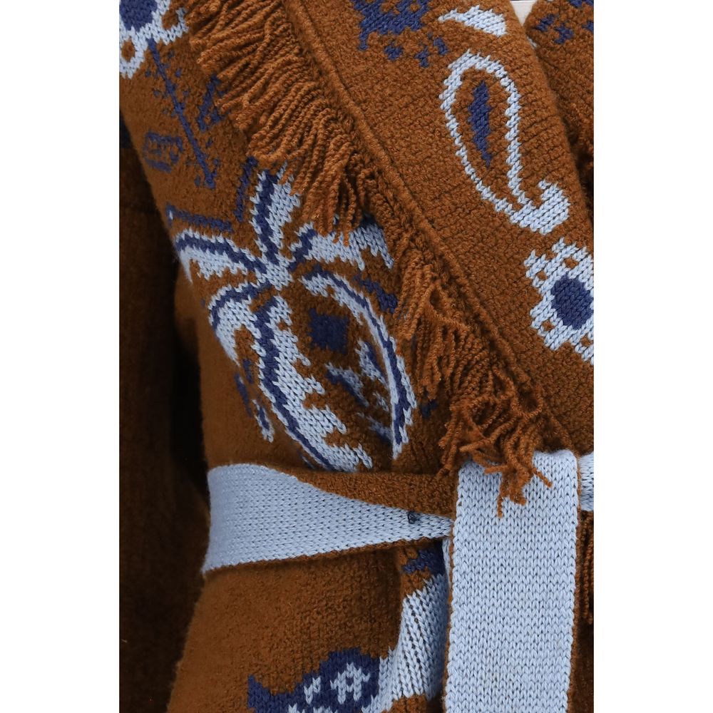 Alanui Brown Wool Oves Aries Women's Cardigan