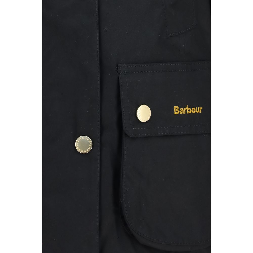Barbour Black Cotton Full-Length Women's Jacket