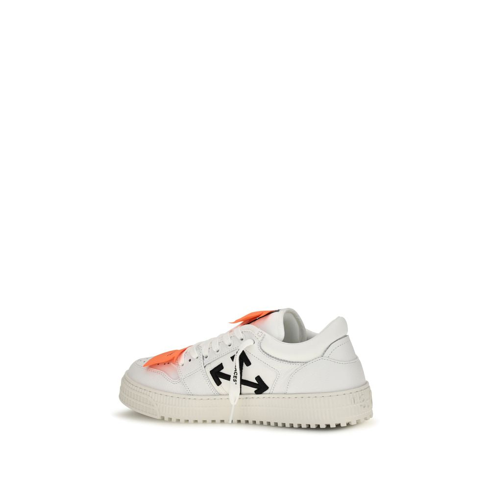 Off-White White Calf Leather Bos Taurus Low Top Men's Sneakers