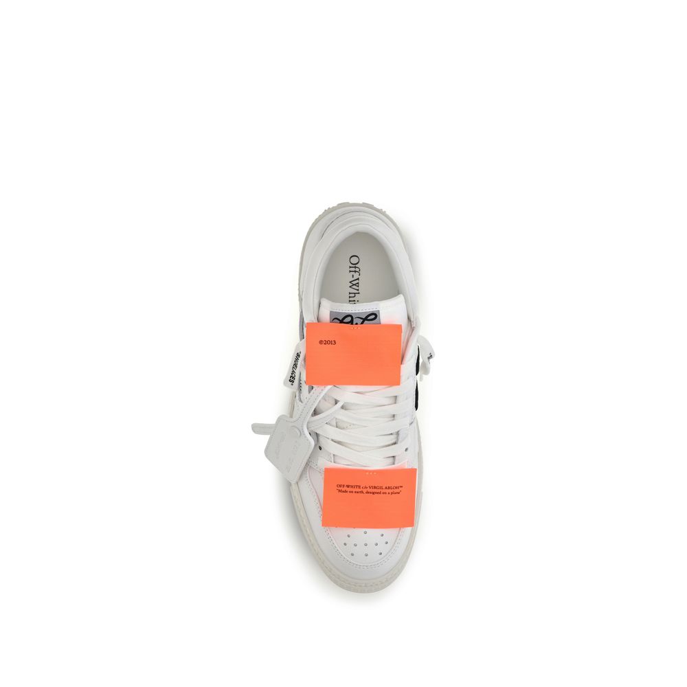 Off-White White Calf Leather Bos Taurus Low Top Men's Sneakers