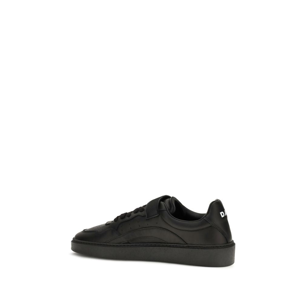 Dsquared² Black Calf Leather Bos Taurus Athletic Men's Sneakers