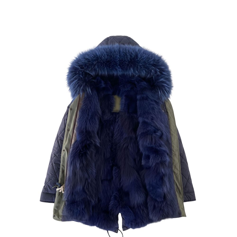 Mr&Mrs Italy Blue Cotton Women's Women's Jacket