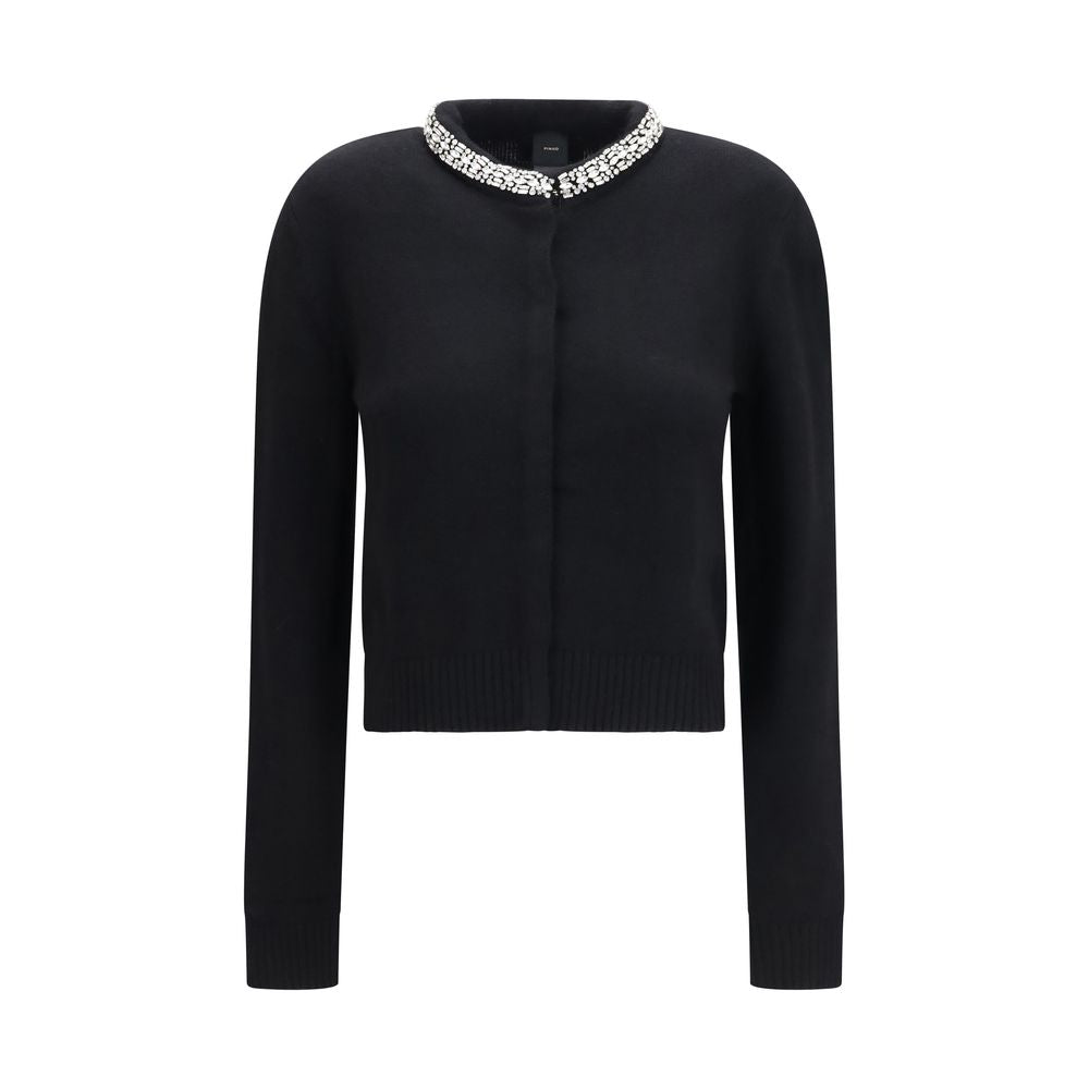PINKO Black Wool Oves Aries Women's Cardigan