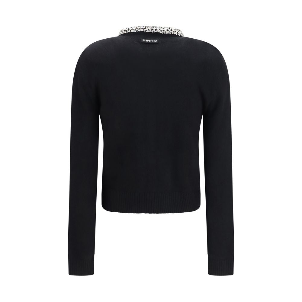 PINKO Black Wool Oves Aries Women's Cardigan