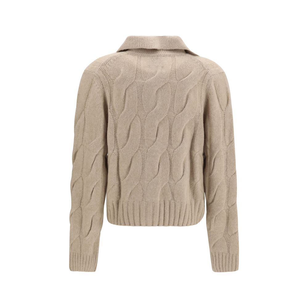 Allude Beige Cashmere Women's Cardigan