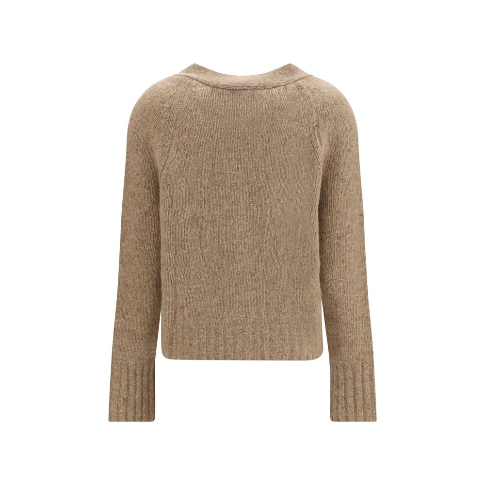 Allude Beige Cashmere Women's Cardigan