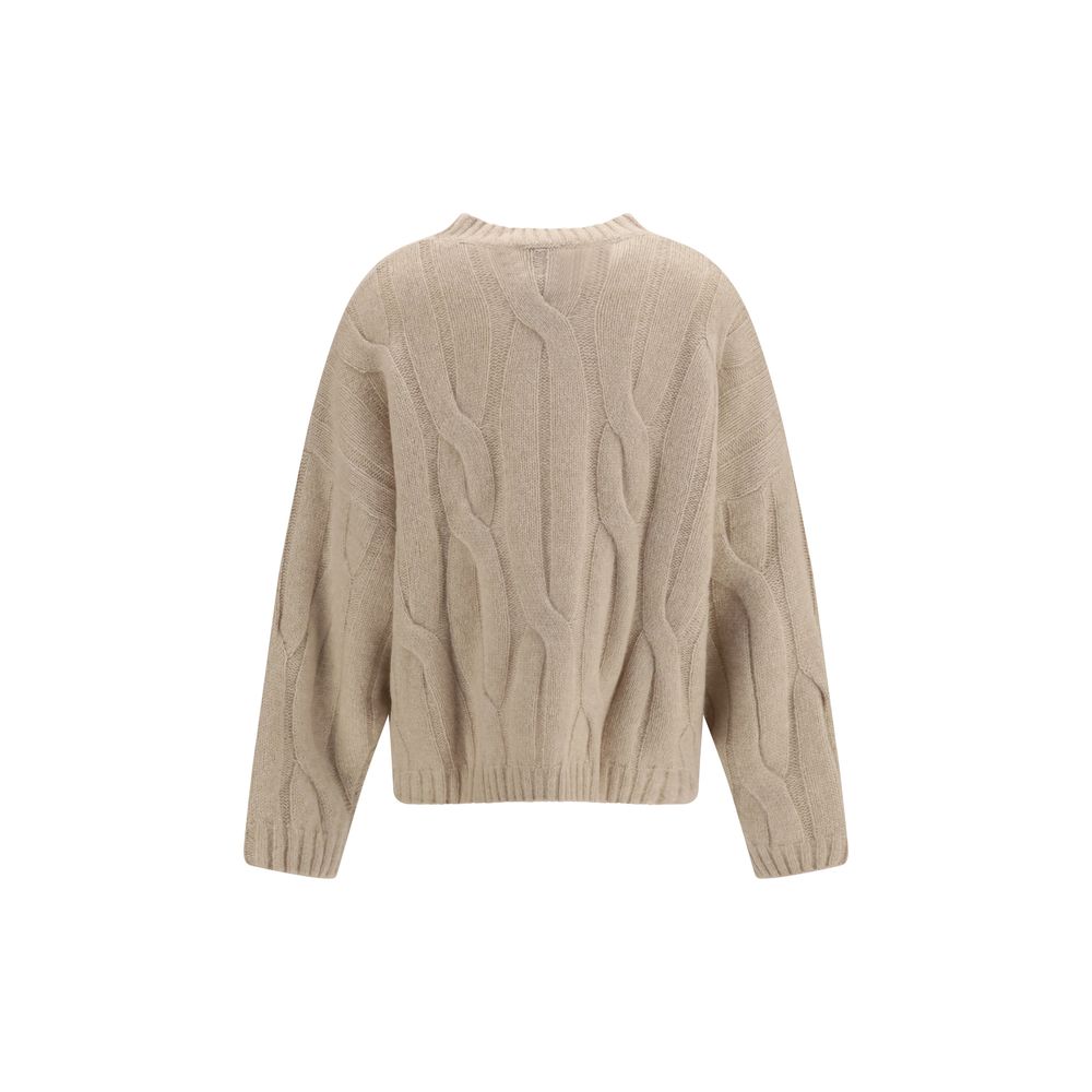 Allude Beige Cashmere Women's Sweater