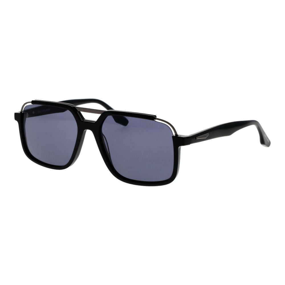 Trussardi Black Acetate & Stainless Steel Men's Sunglasses