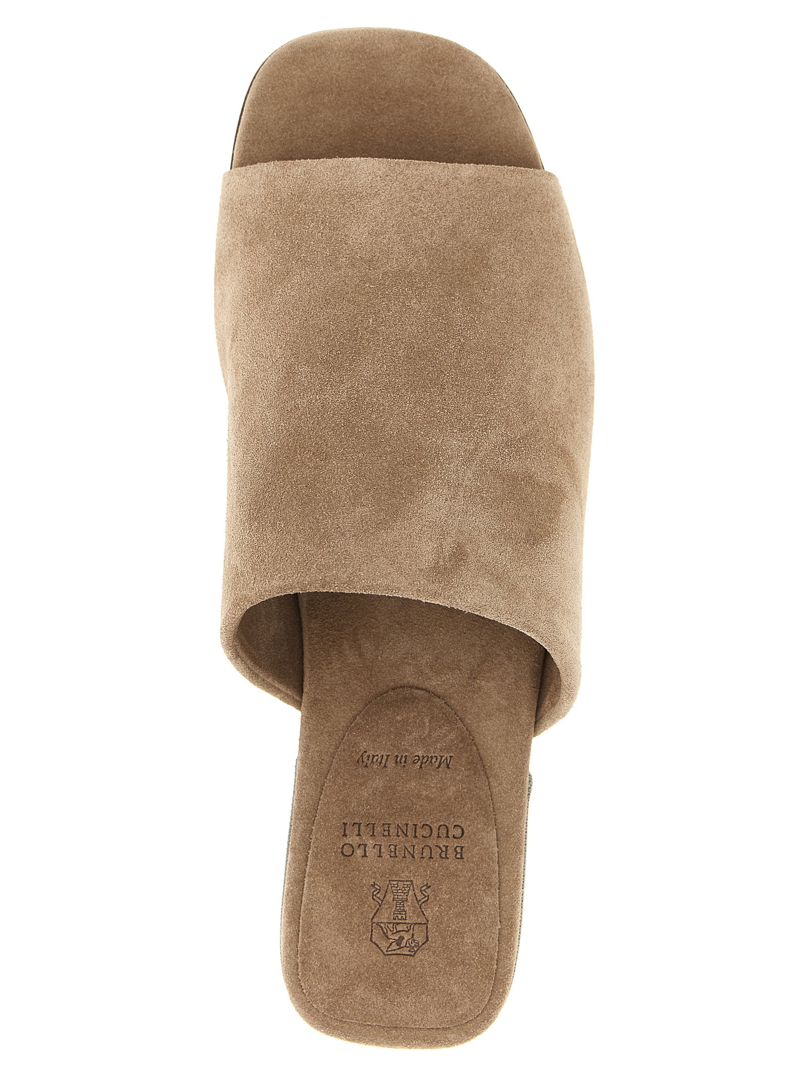 Brunello Cucinelli Brown Calfskin Women's Slides