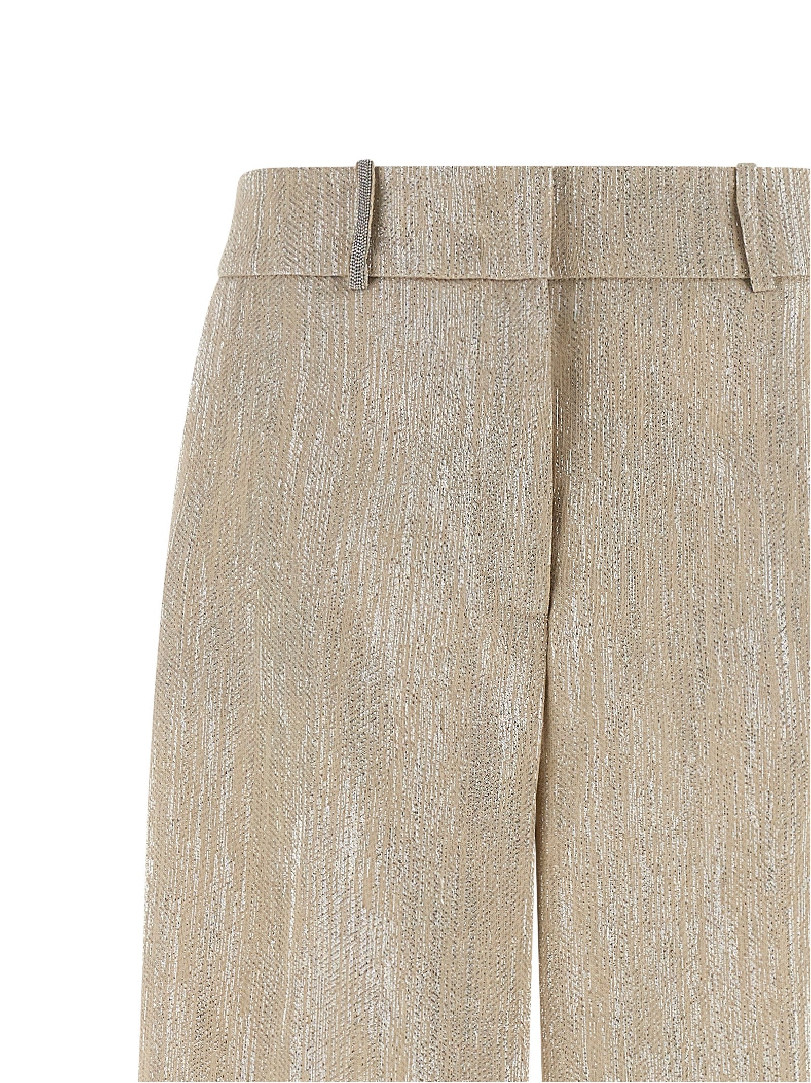 Peserico Beige Viscose Casual Women's Pants