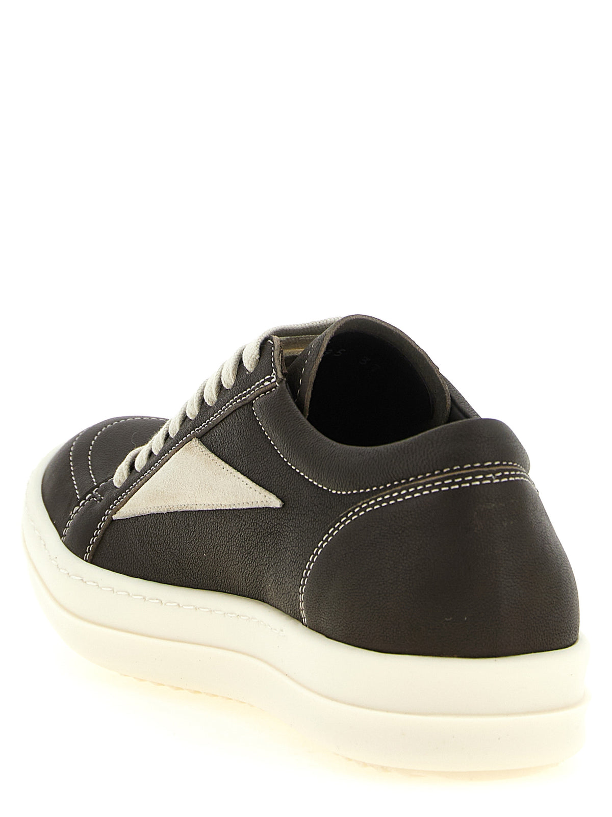 Rick Owens Brown Lamb Leather Low Top Women's Sneakers