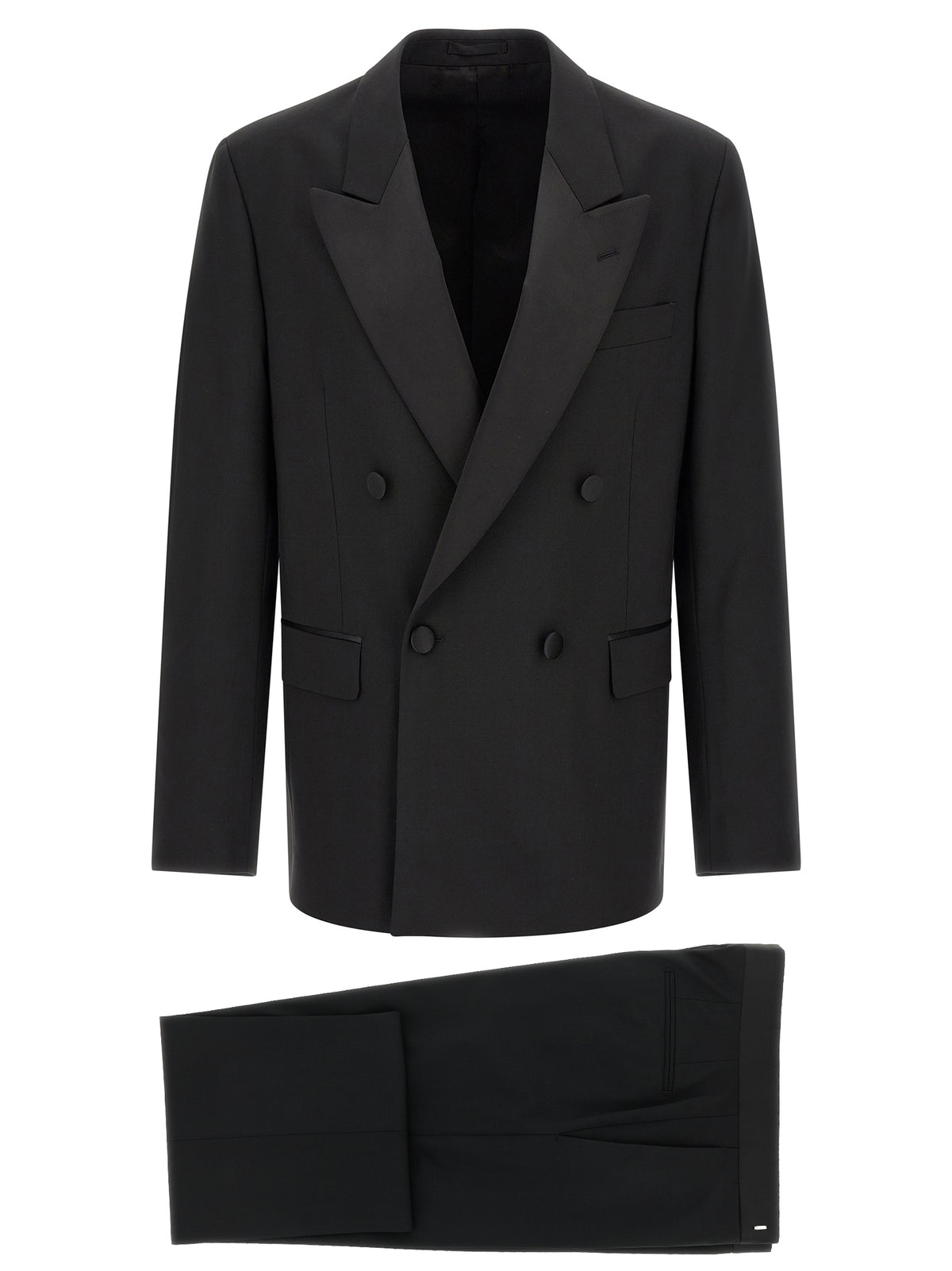 Lardini Black Virgin Wool Men's Tuxedo