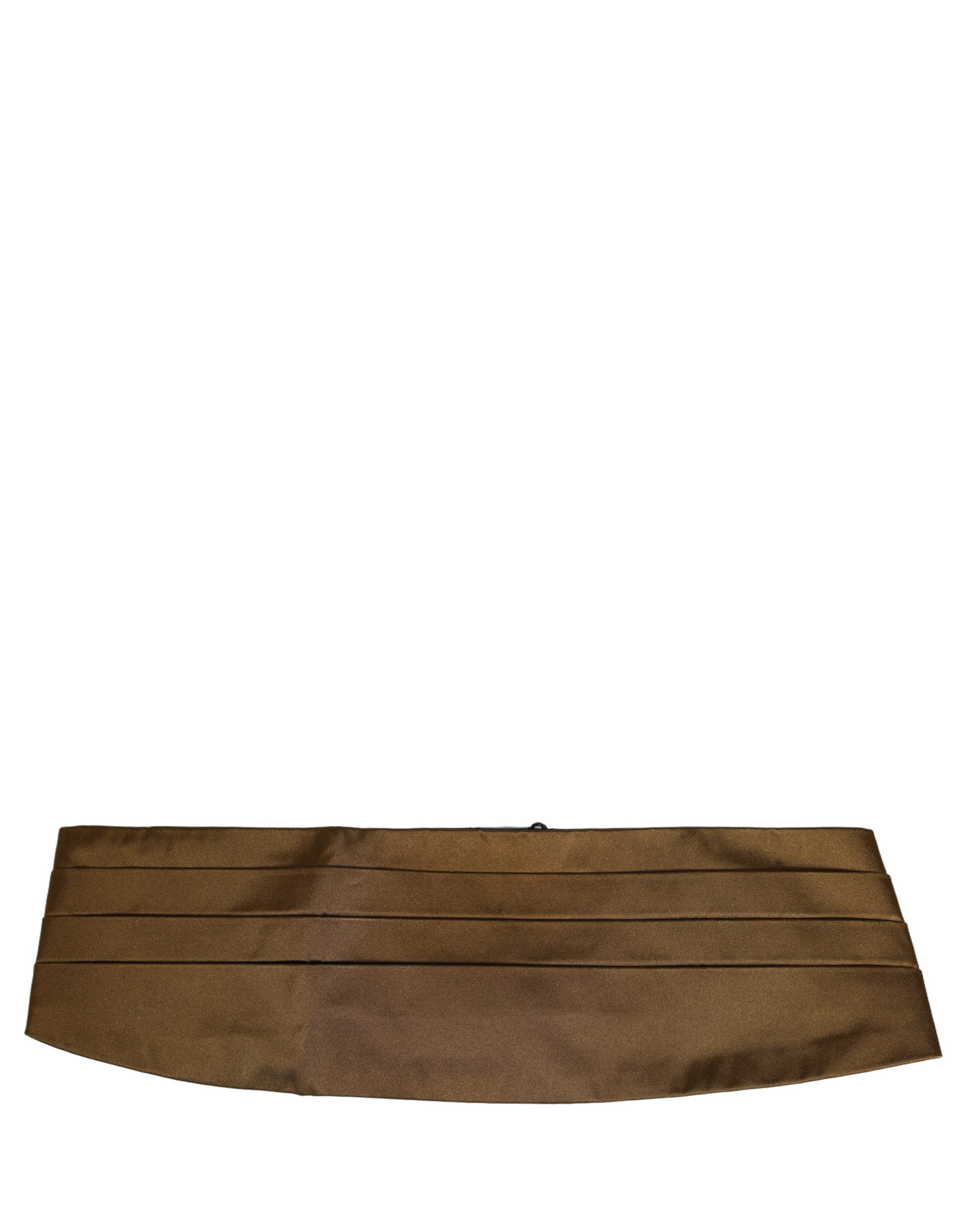 Dolce & Gabbana Brown Men 100% Silk Belt Waist Men's Cummerbund
