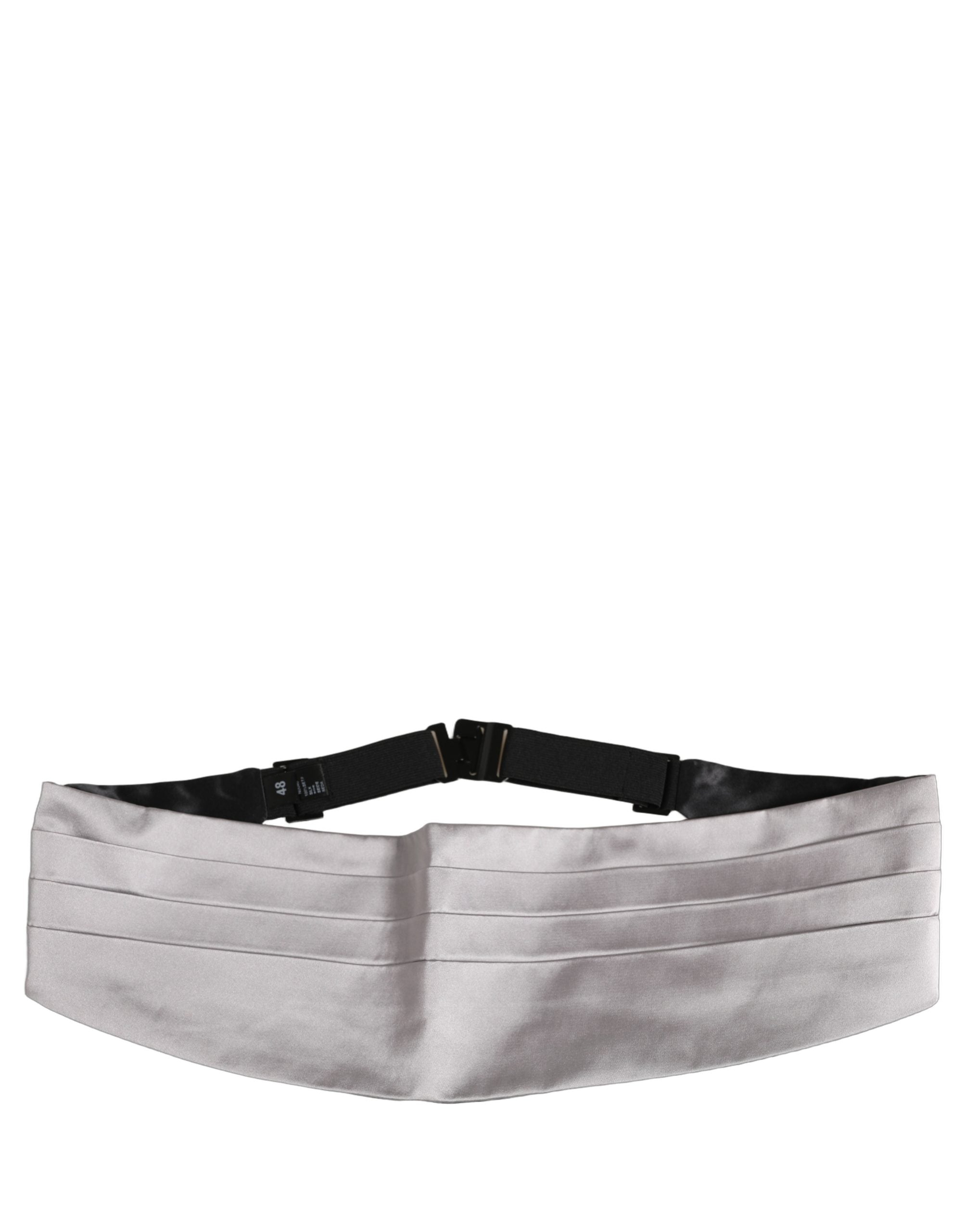 Dolce & Gabbana Gray Men 100% Silk Belt Waist Men's Cummerbund