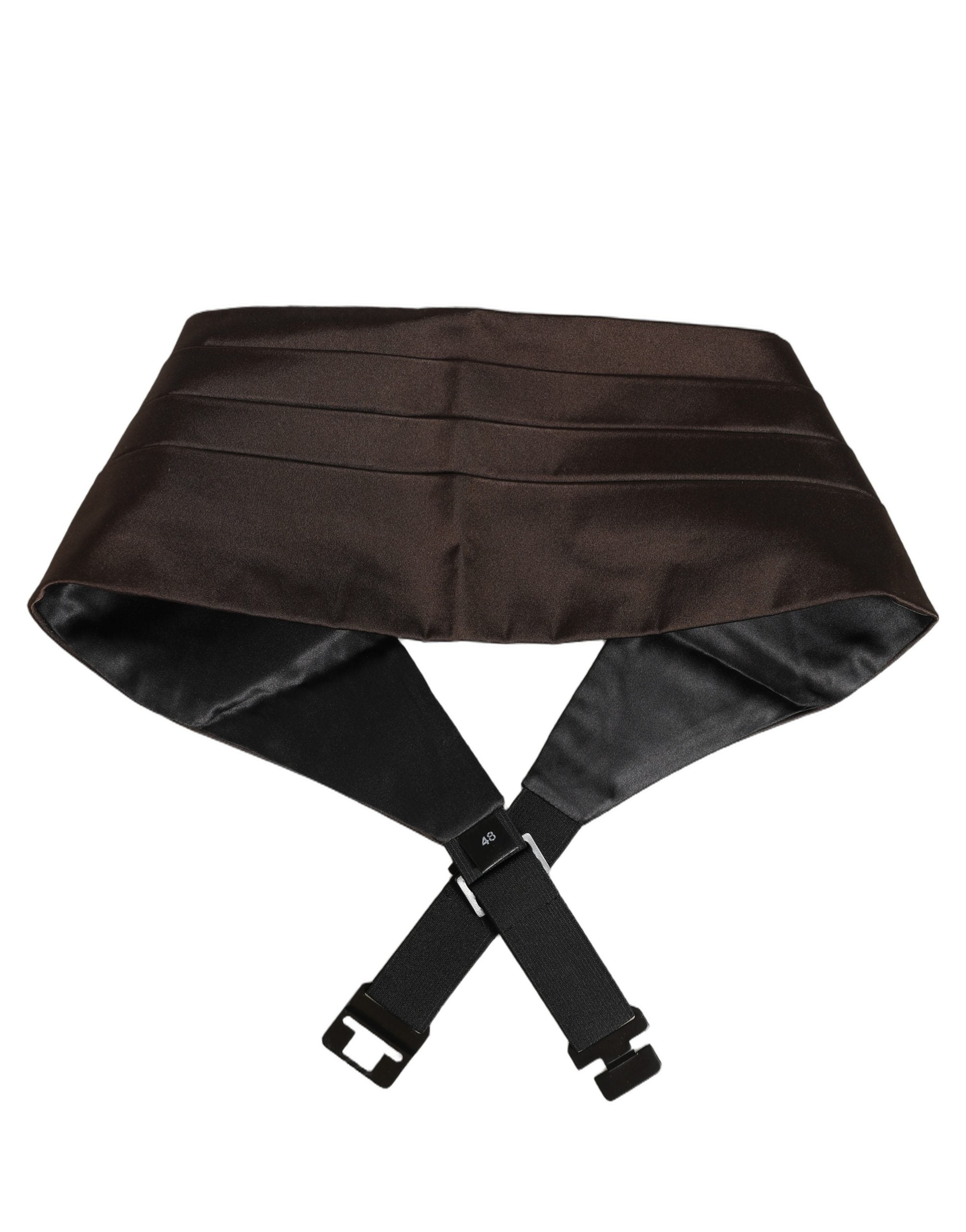 Dolce & Gabbana Dark Brown 100% Silk Belt Waist Men's Cummerbund