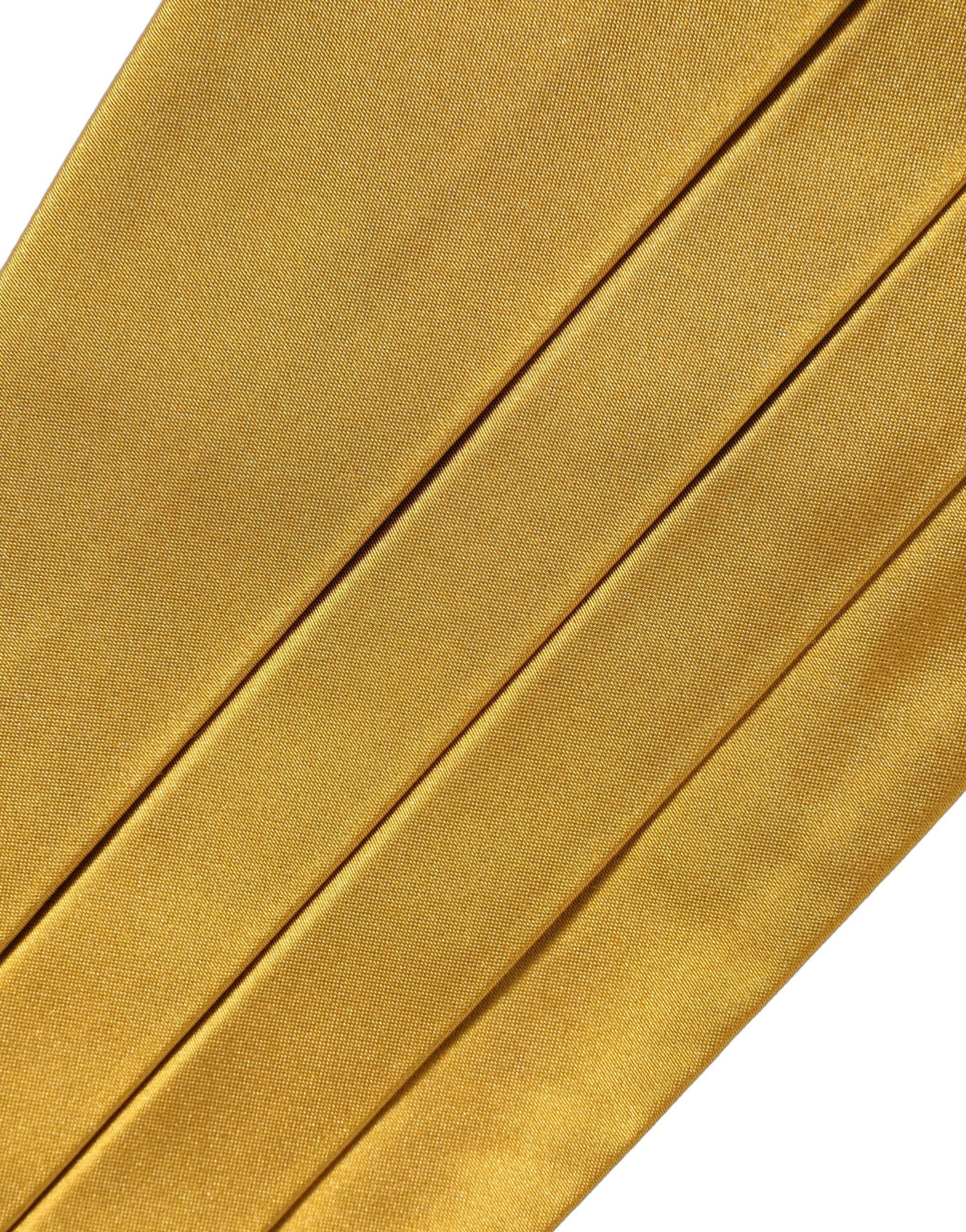 Dolce & Gabbana Gold Men 100% Silk Belt Waist Men's Cummerbund