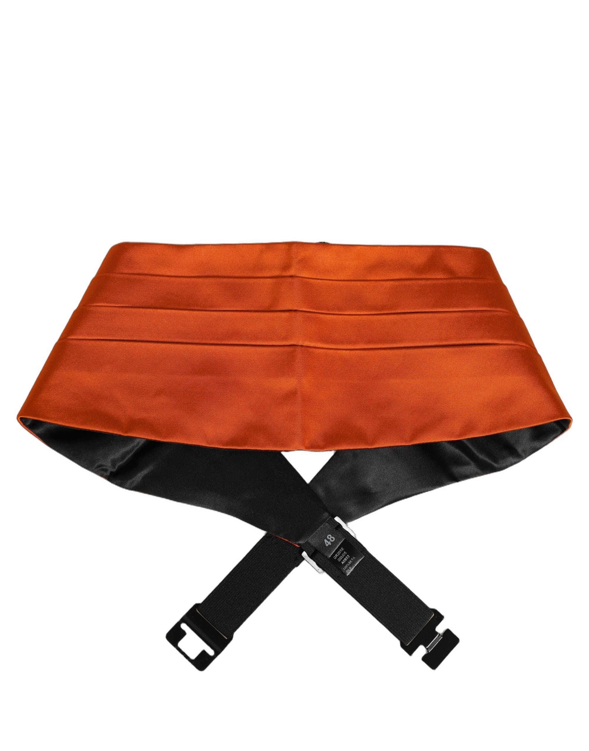 Dolce & Gabbana Orange 100% Silk Belt Waist Men's Cummerbund