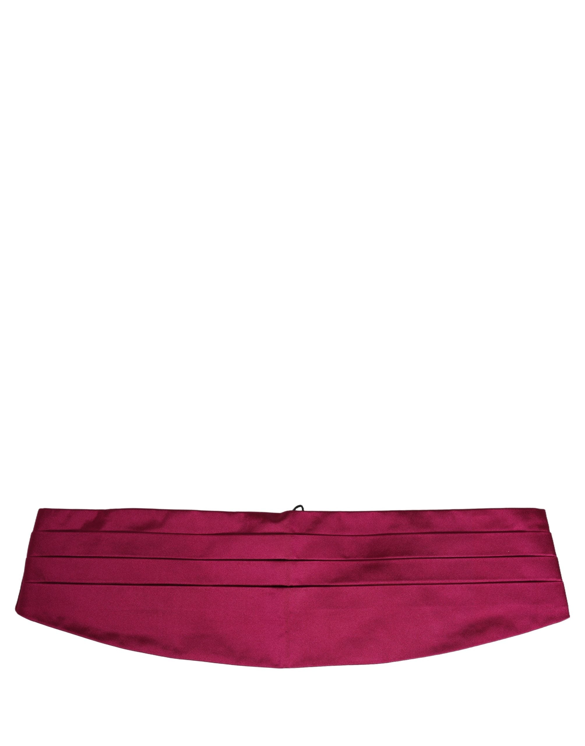 Dolce & Gabbana Burgundy 100% Silk Belt Waist Men's Cummerbund