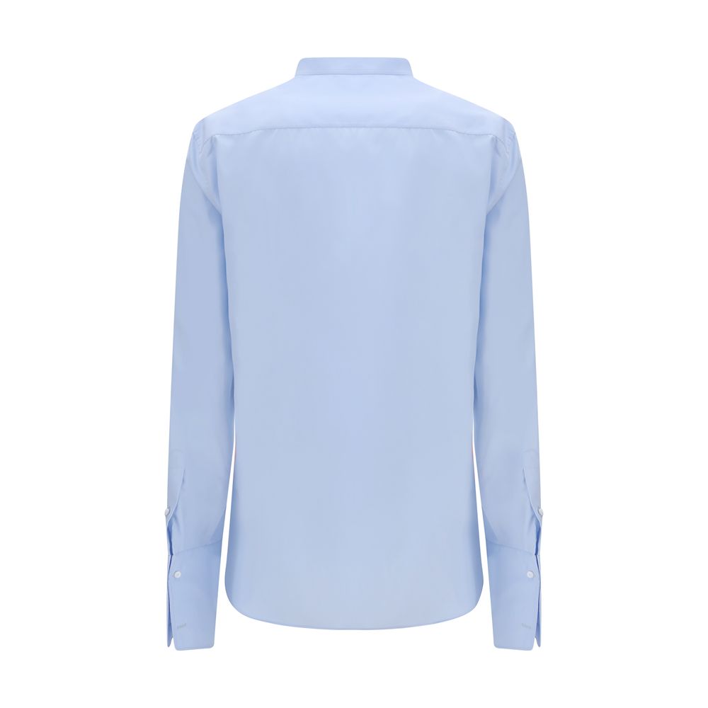Fendi Blue Cotton Dress Women's Shirt