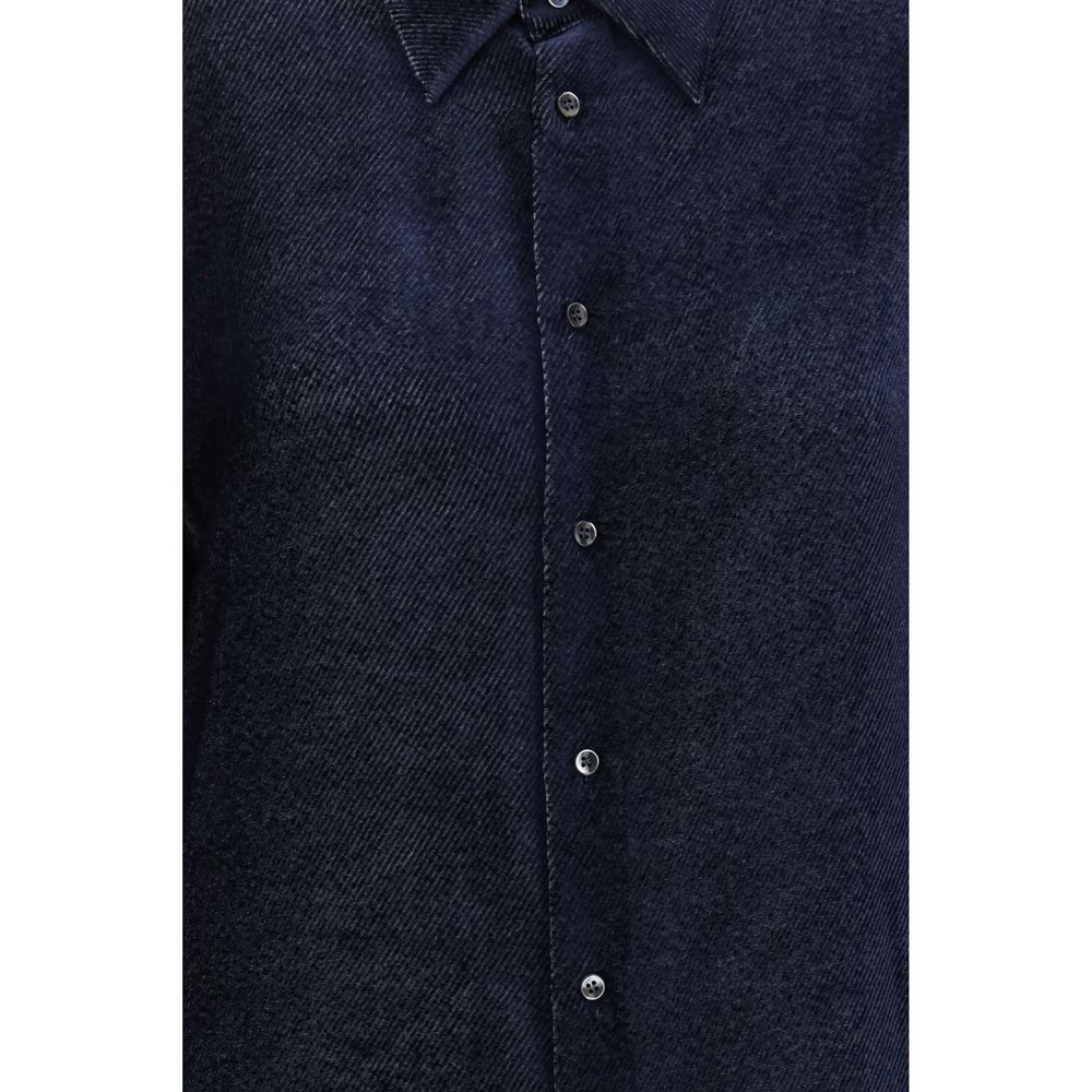 Giorgio Armani Blue Silk Dress Men's Shirt