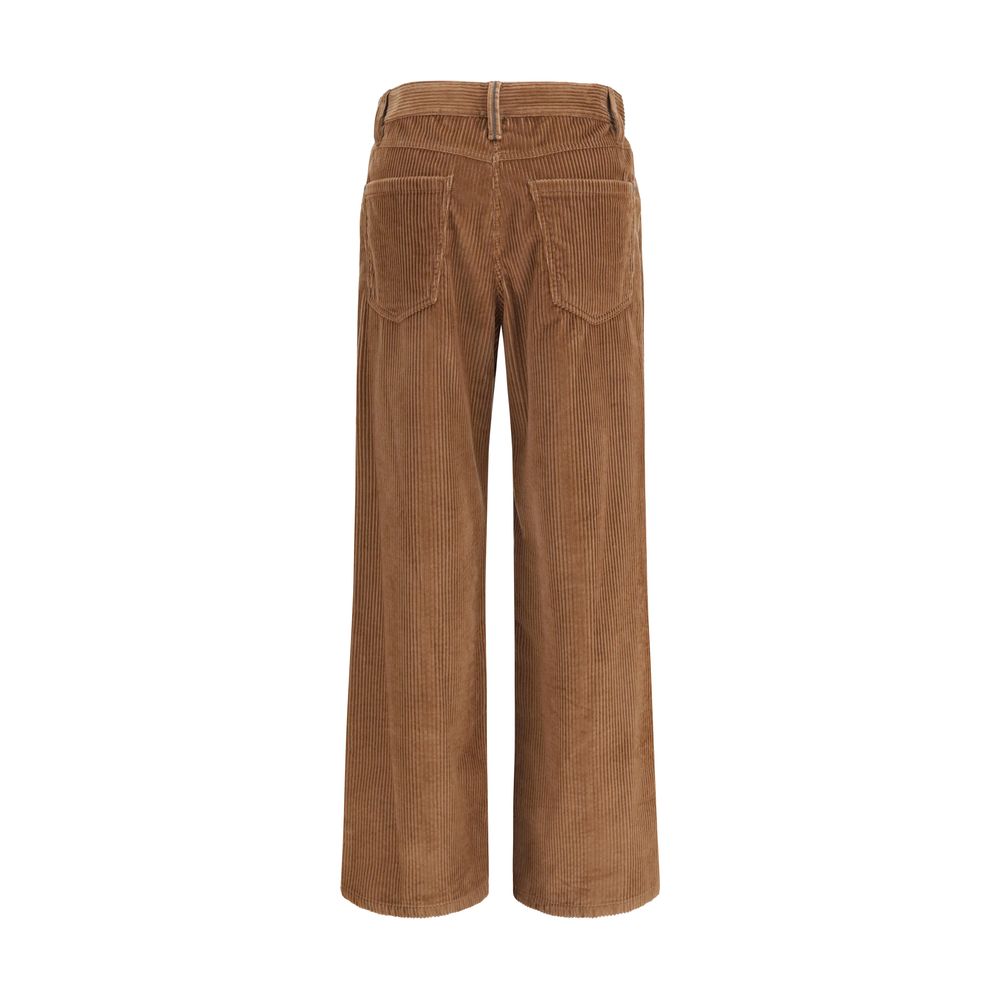 Brunello Cucinelli Brown Cotton Casual Women's Pants