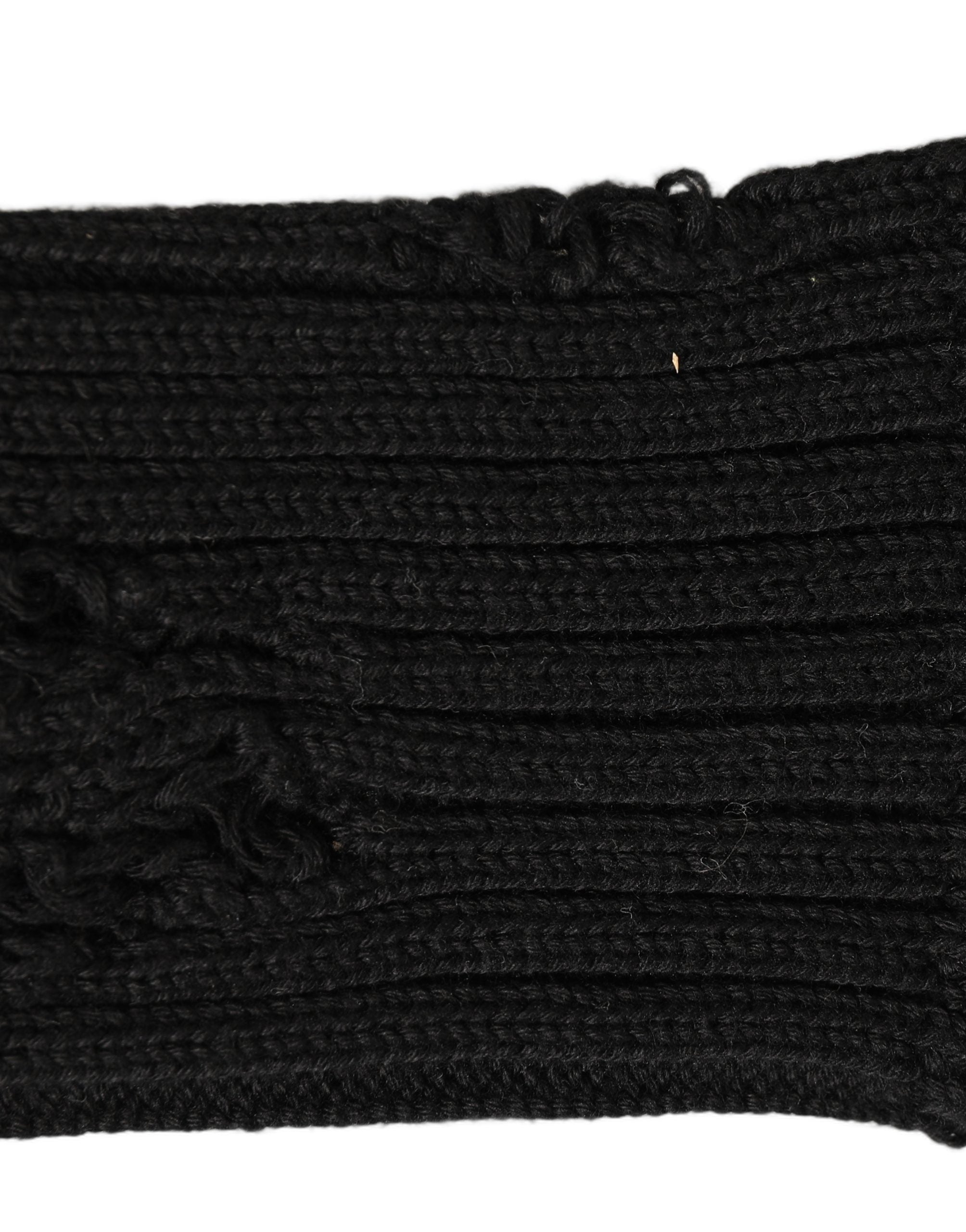 Dolce & Gabbana Black Cotton Distressed Mid Calf Accessory Men's Socks