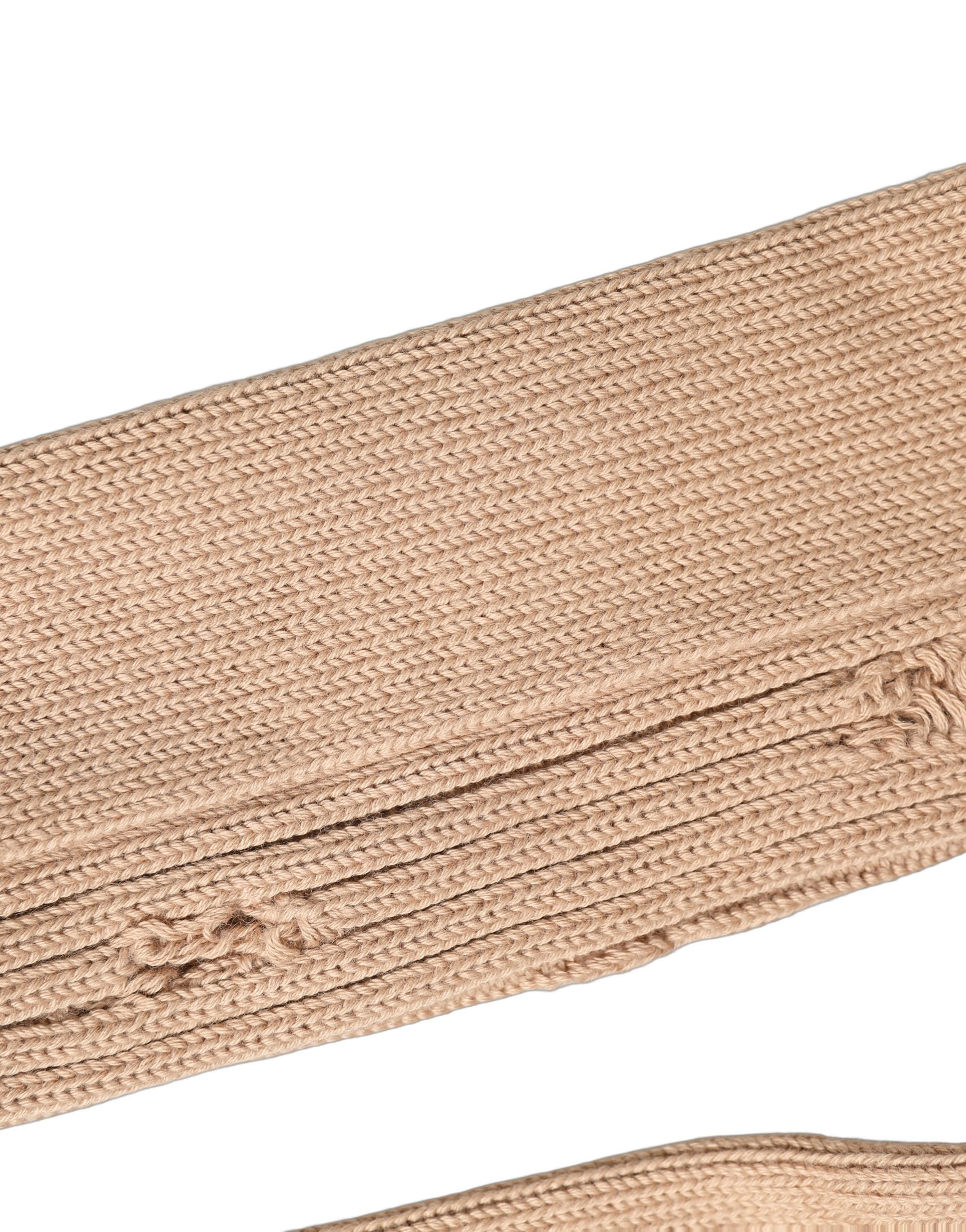 Dolce & Gabbana Beige Cotton Distressed Mid Calf Accessory Men's Socks