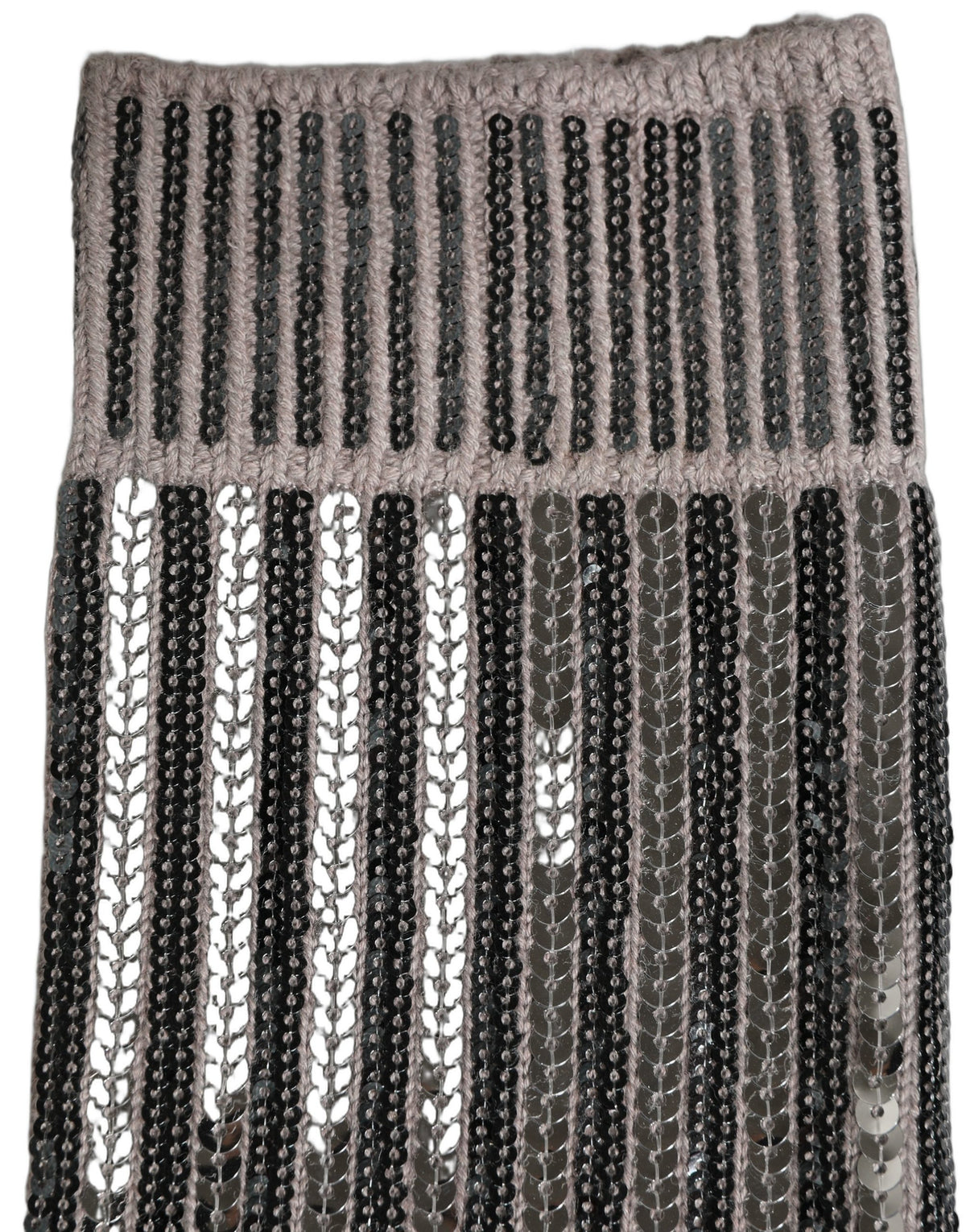 Dolce & Gabbana Gray Sequin Cotton Knit Mid Calf Accessory Men's Socks