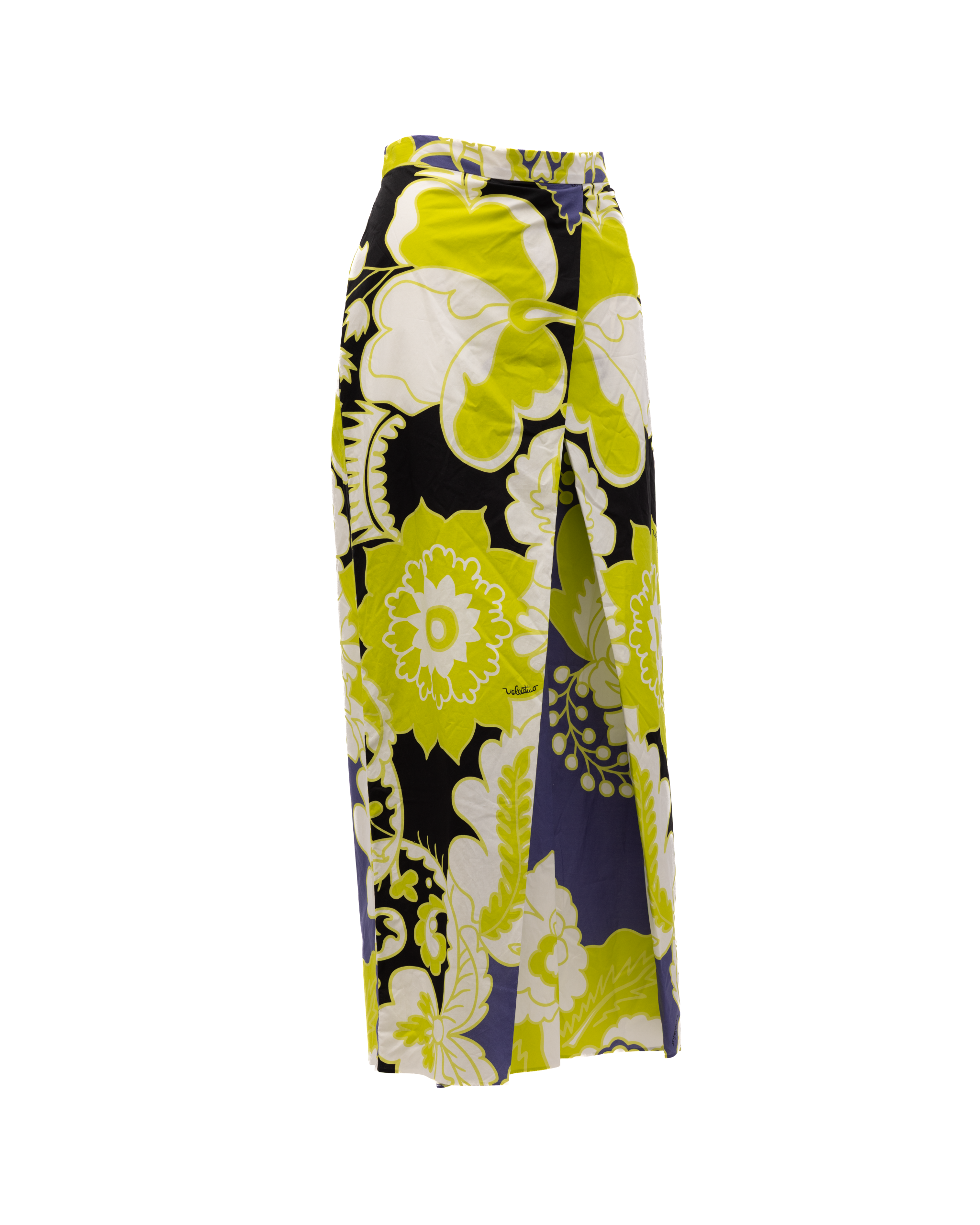 Valentino Garavani Women Floral Skirt in Black, Lime Green, White Women's Details