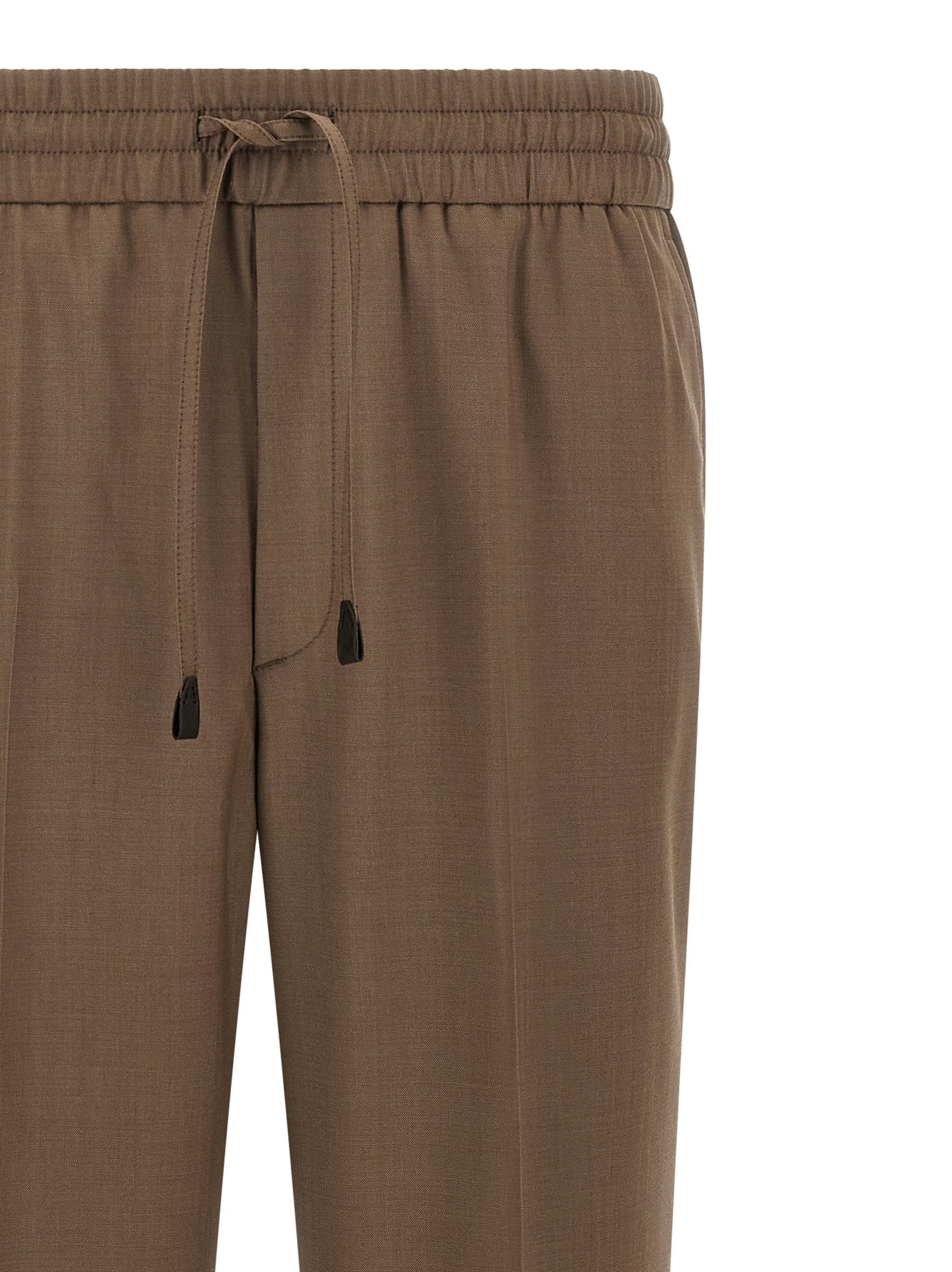 Brioni Brown Wool Casual Men's Pants