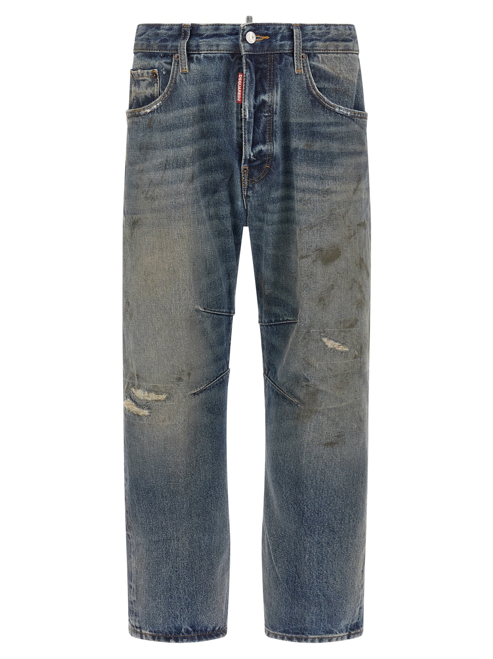 Dsquared² Blue Cotton Relaxed Fit Men's Jeans