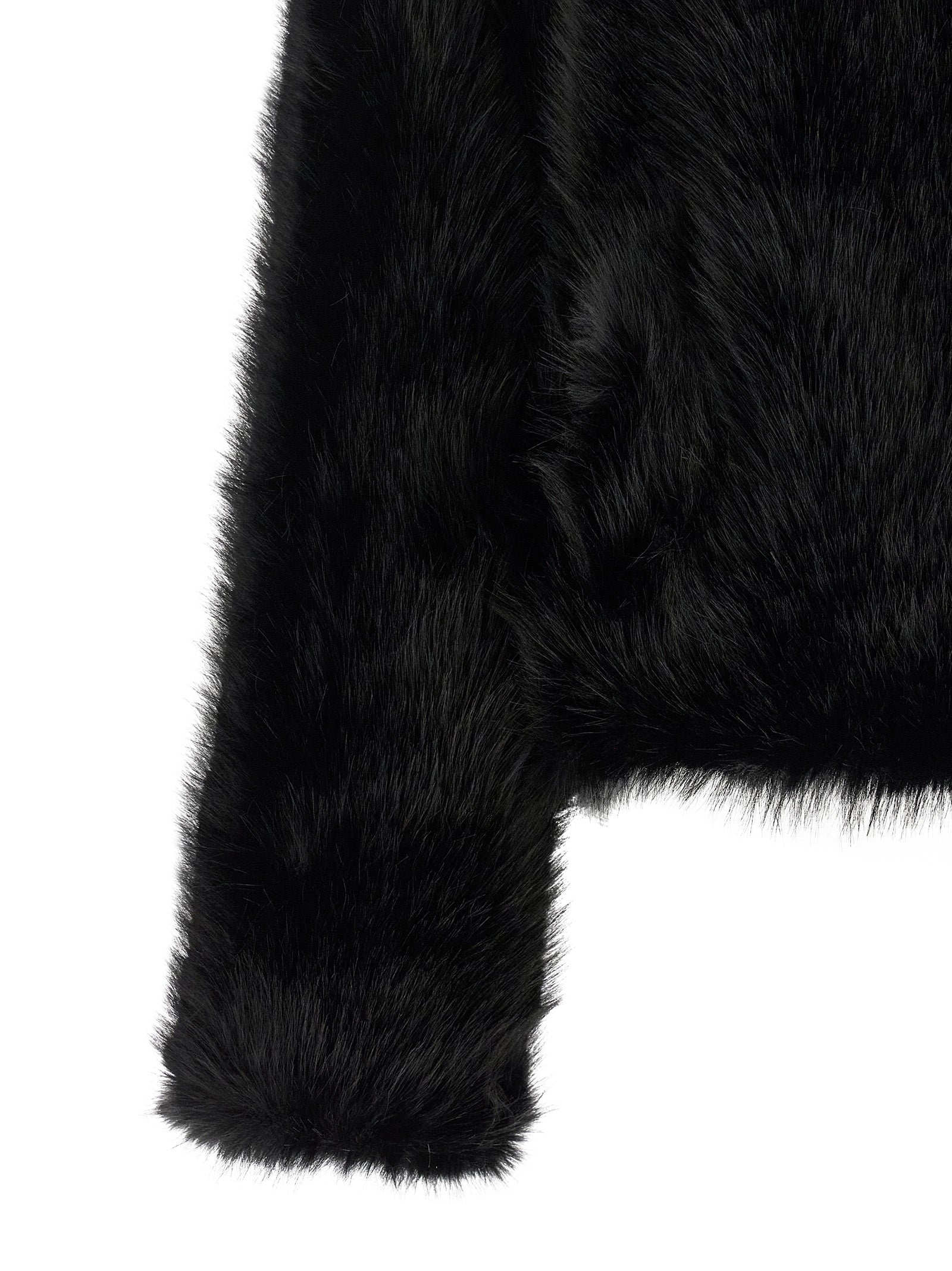 B&B COUTURE Black Polyester Full-Length Women's Jacket