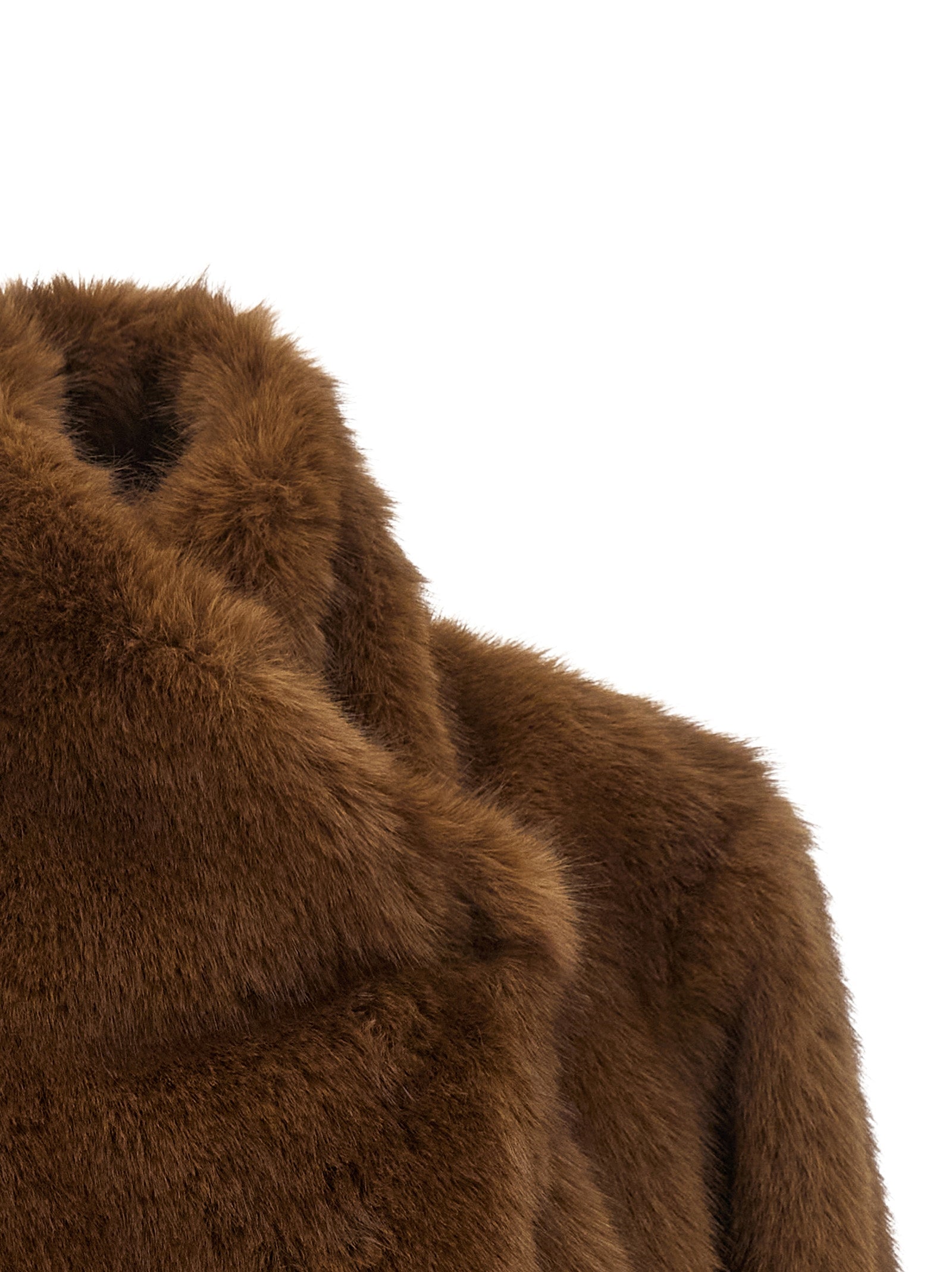 B&B COUTURE Brown Polyester Women's Coat