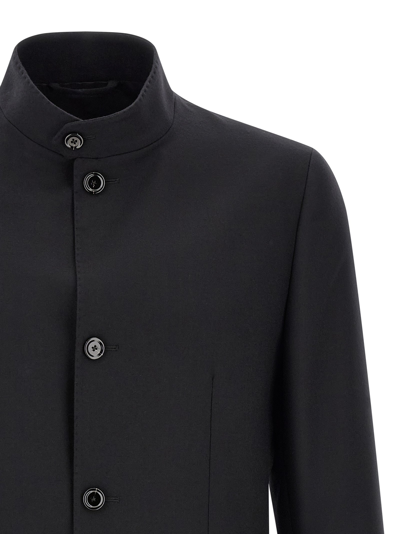 Lardini Black Virgin Wool Men's Blazer
