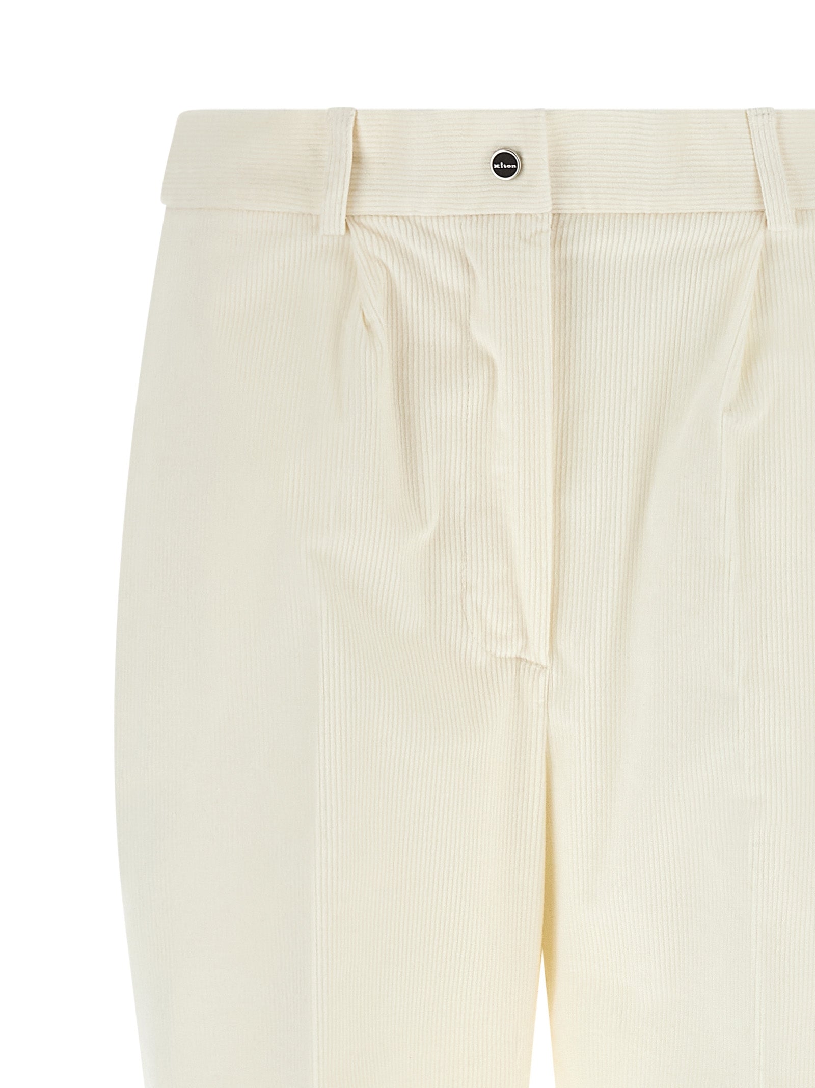 Kiton White Cotton Casual Women's Pants