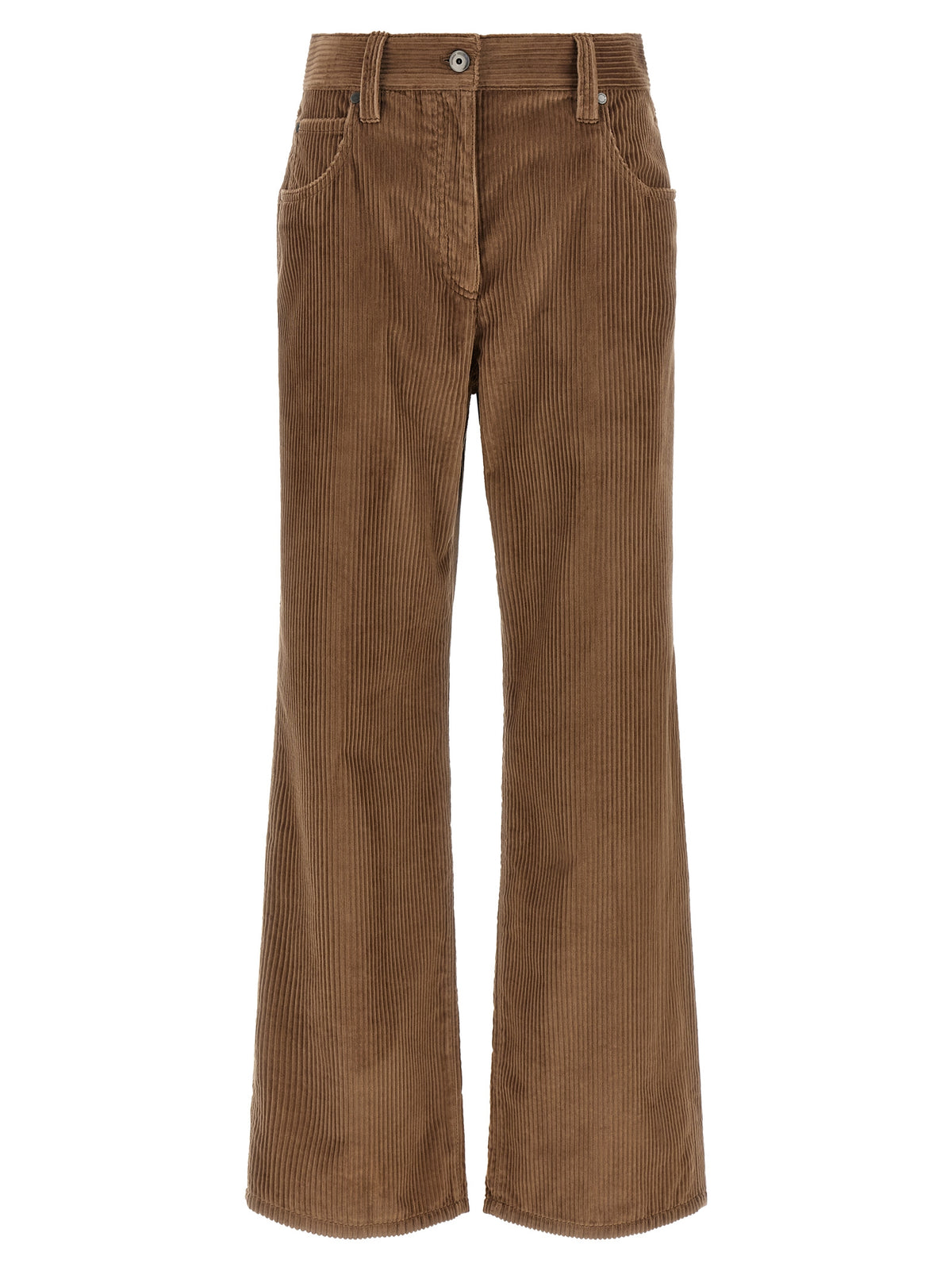 Brunello Cucinelli Brown Cotton Casual Women's Pants