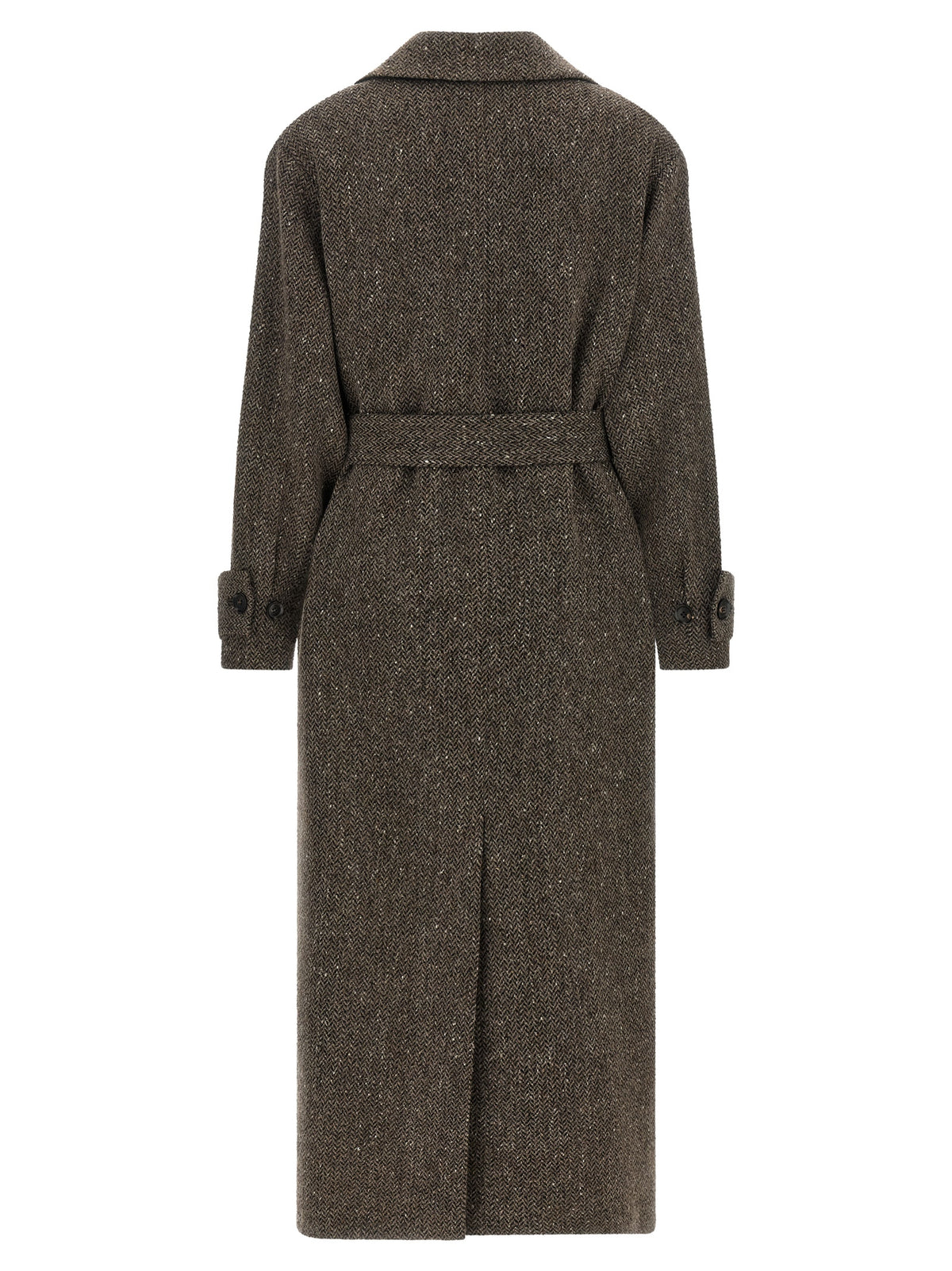 Kiton Brown Virgin Wool Women's Coat