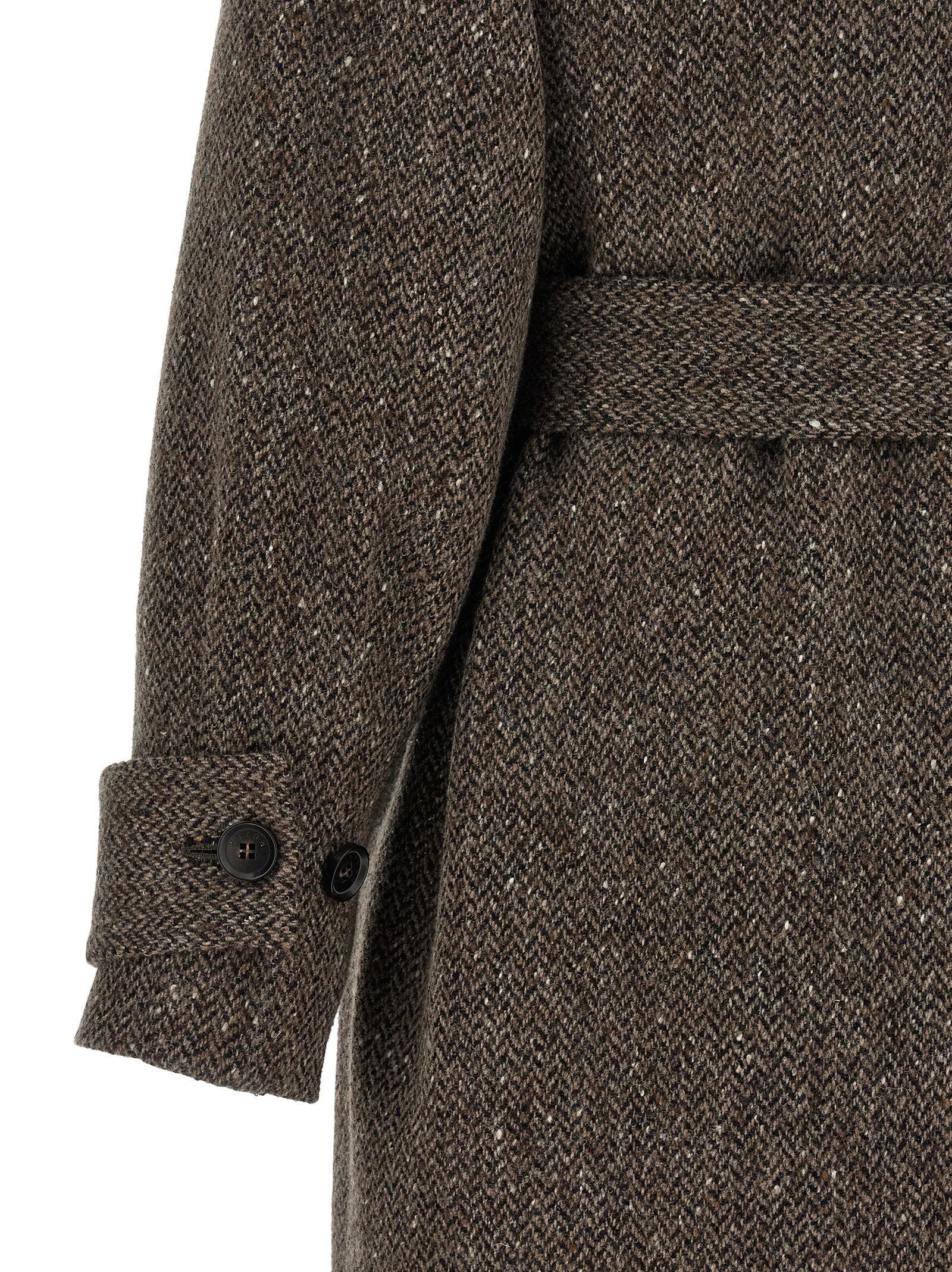 Kiton Brown Virgin Wool Women's Coat