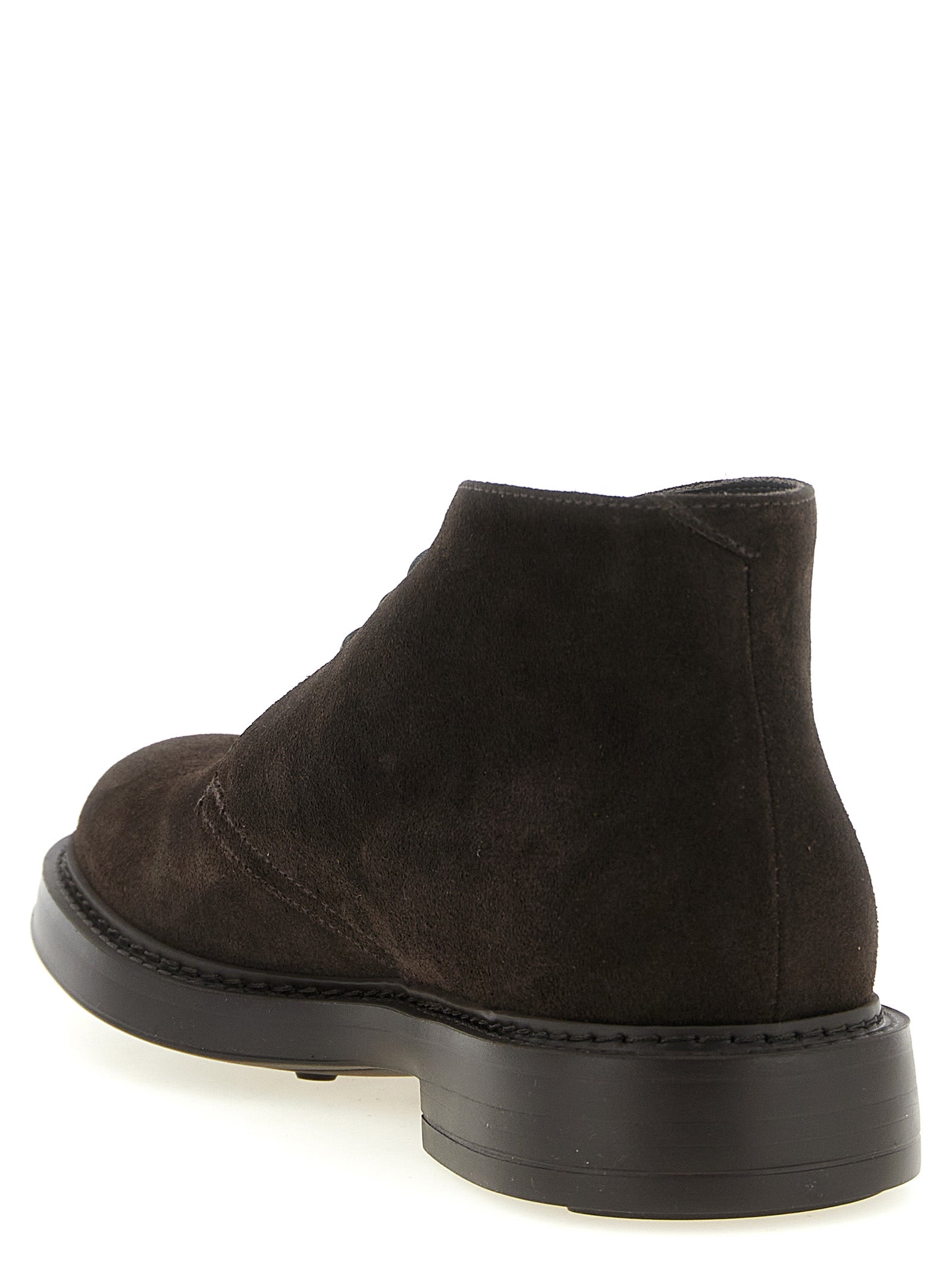 Doucal's Brown Lamb Leather Ankle Men's Boots