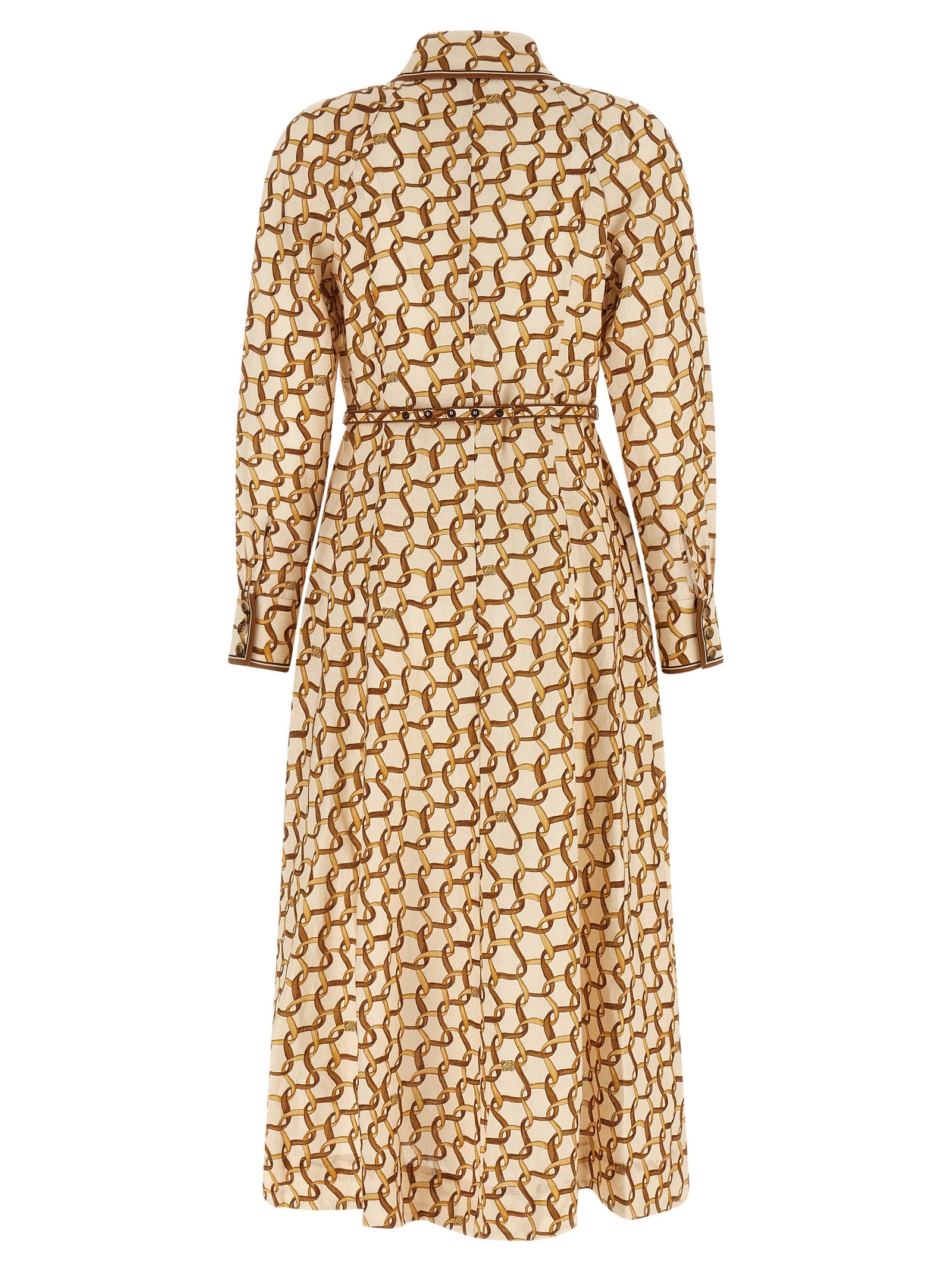 Zimmermann Beige Linen Midi Women's Dress