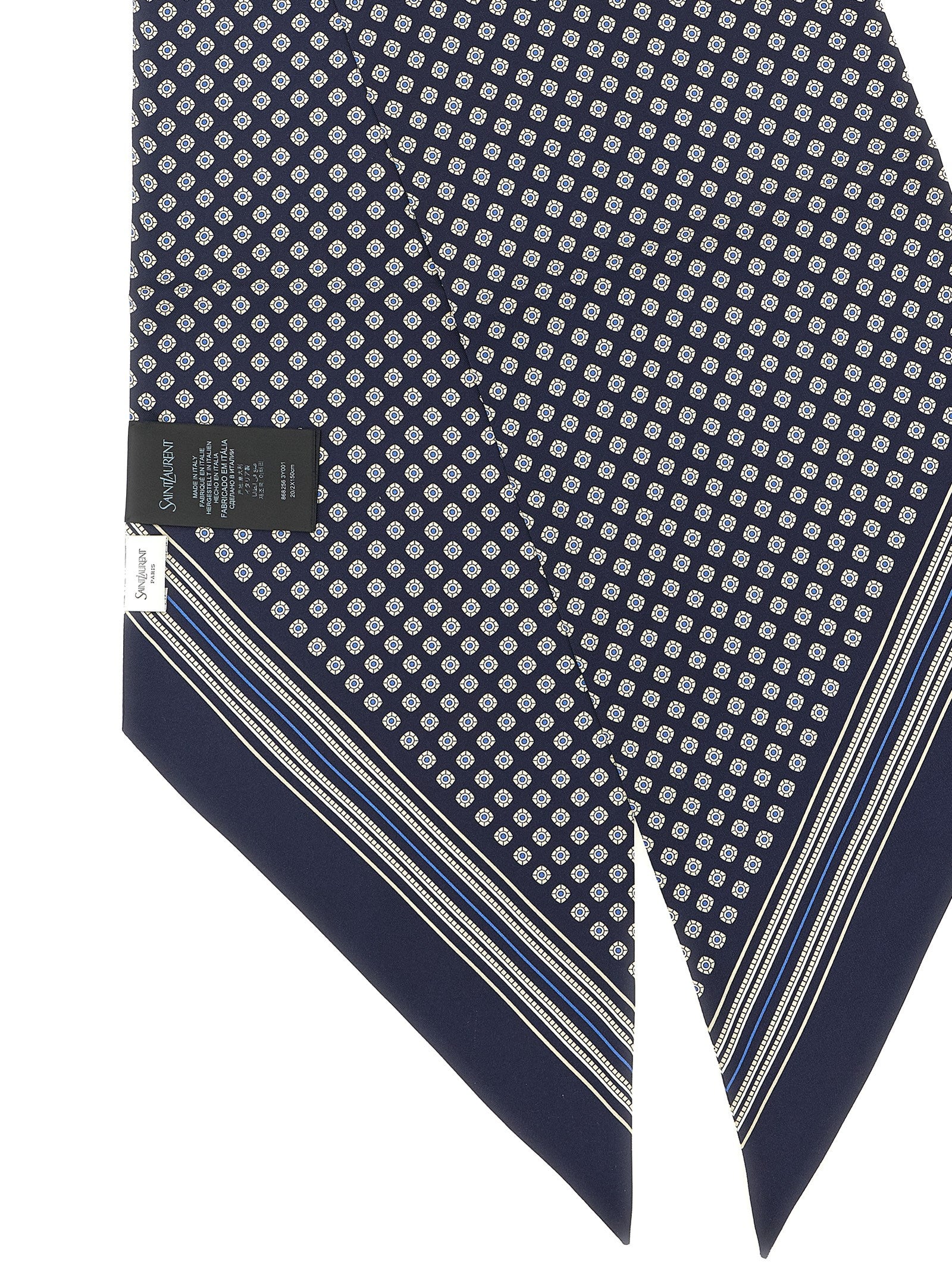 Saint Laurent Blue Silk Men's Foulard