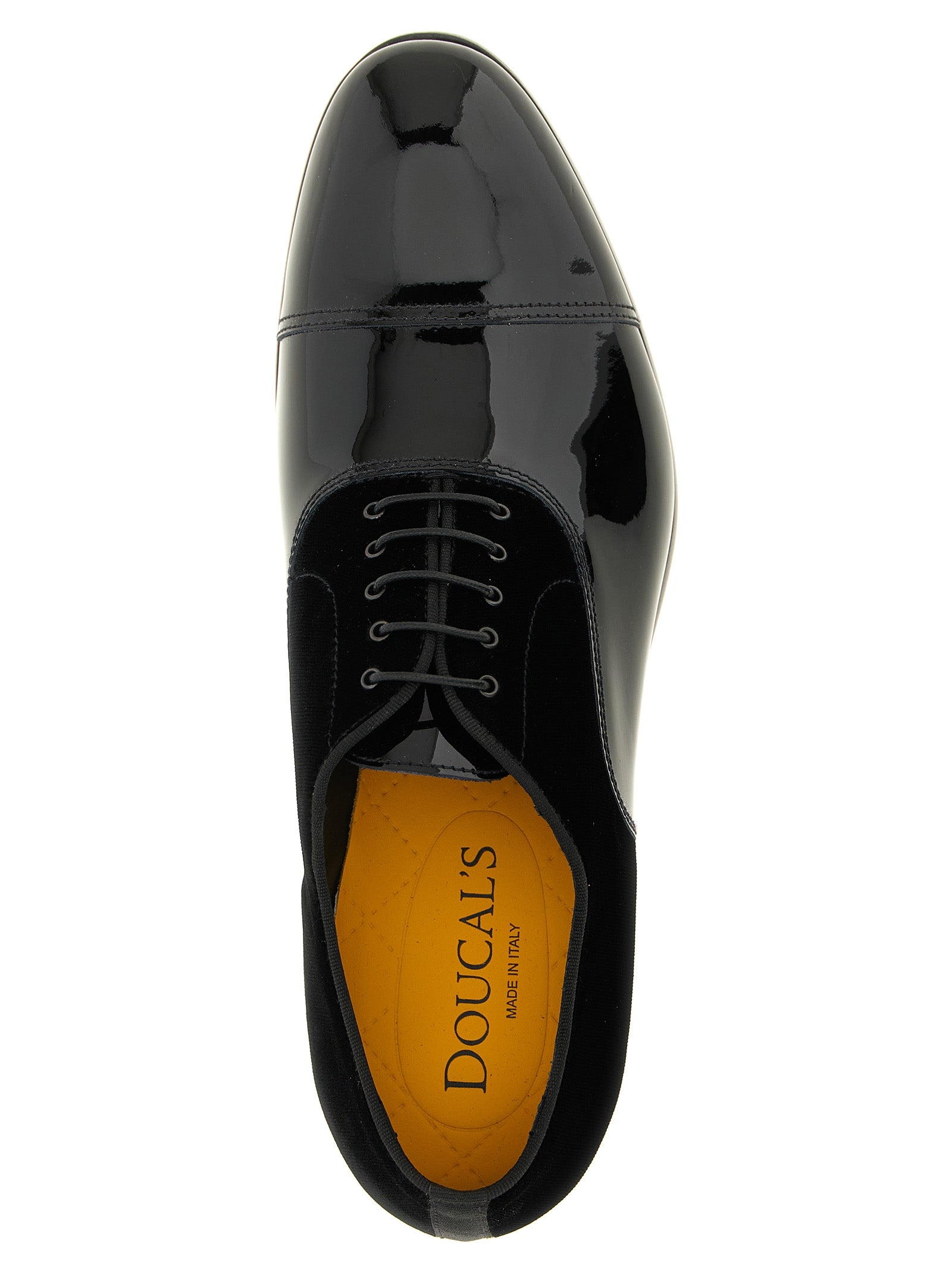 Doucal's Black Lamb Leather Oxfords And Men's Derbies