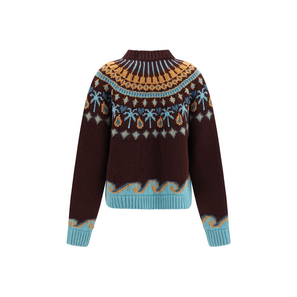 Alanui Bordeaux Wool Oves Aries Women's Sweatshirt